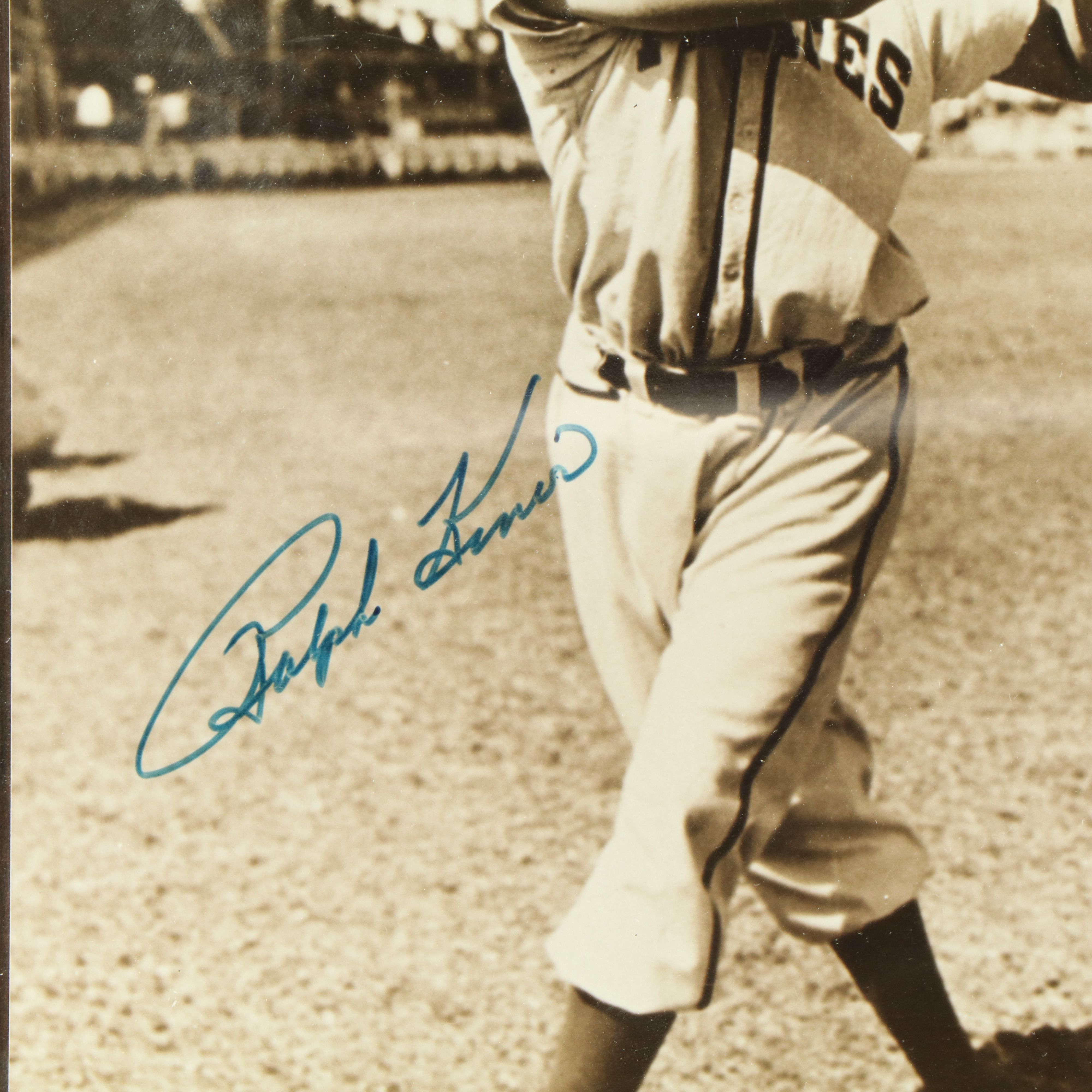 Pete Rose, Nolan Ryan. Ernie Banks, and Ralph Kiner Signed Baseball Displays