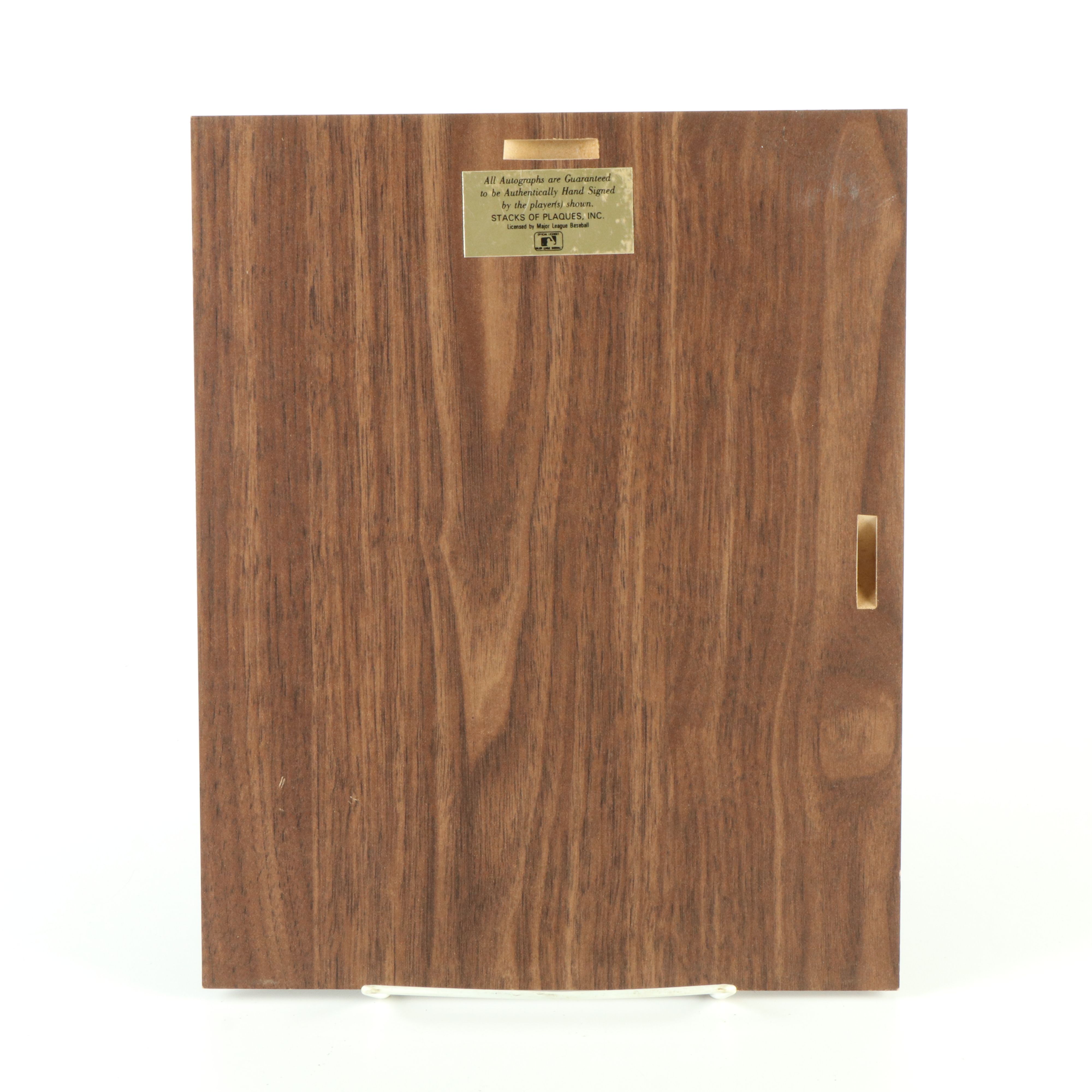 Pete Rose, Nolan Ryan. Ernie Banks, and Ralph Kiner Signed Baseball Displays