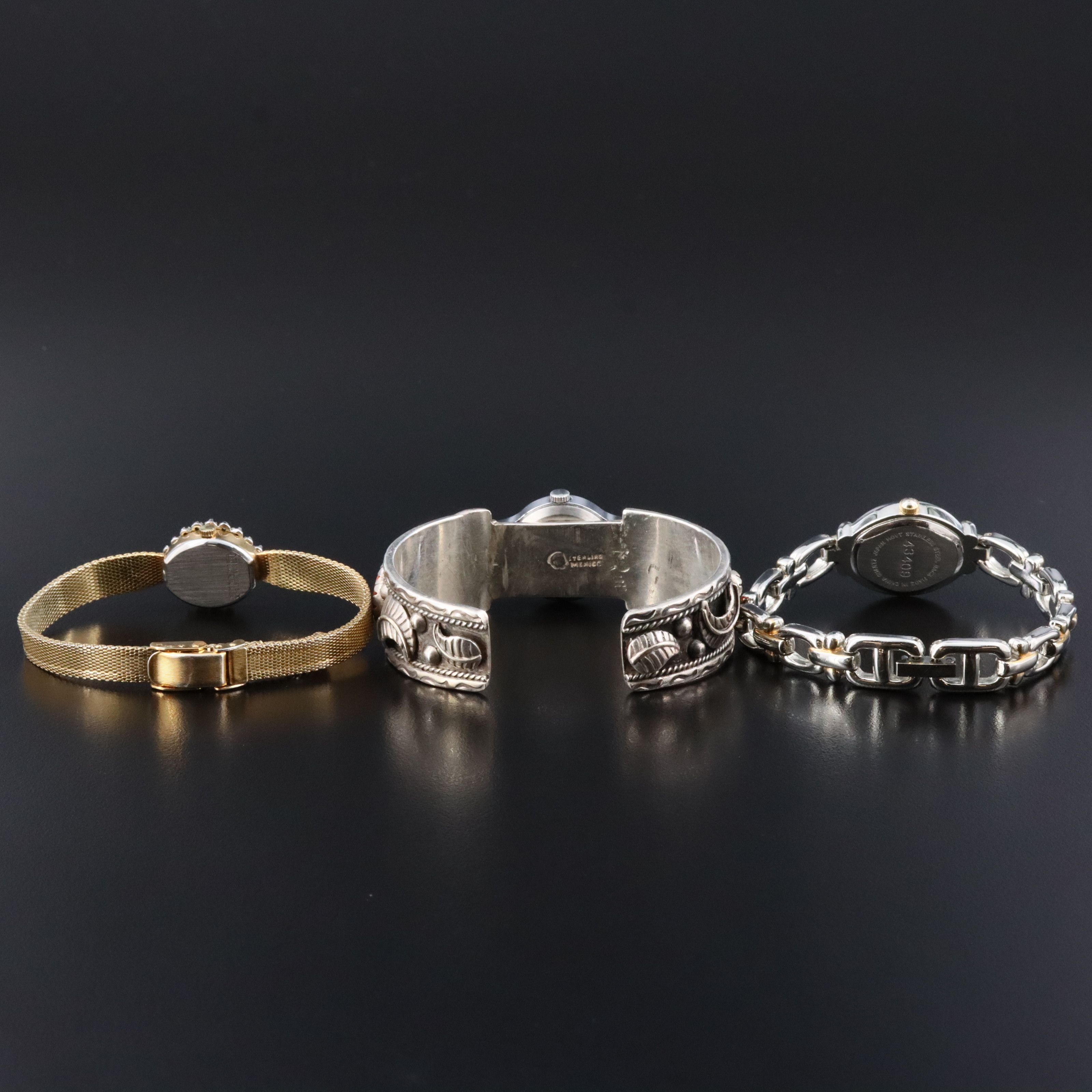 Southwestern Style Sterling Cuff and Dress Watch Selection