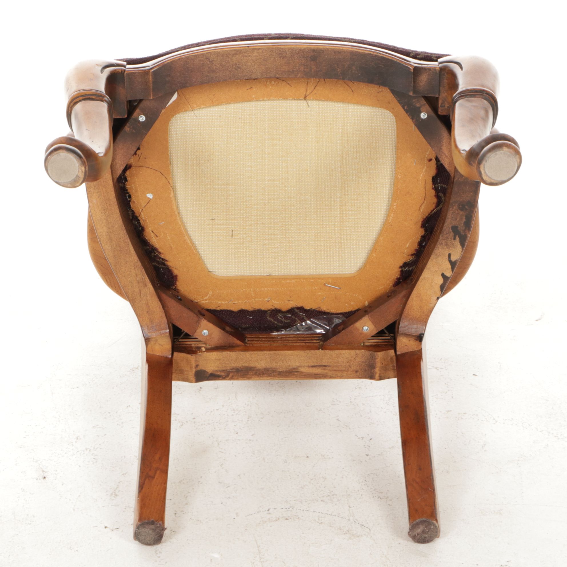 Four Thomasville "British Gentry Collection" Walnut and Burl Wood Armchairs