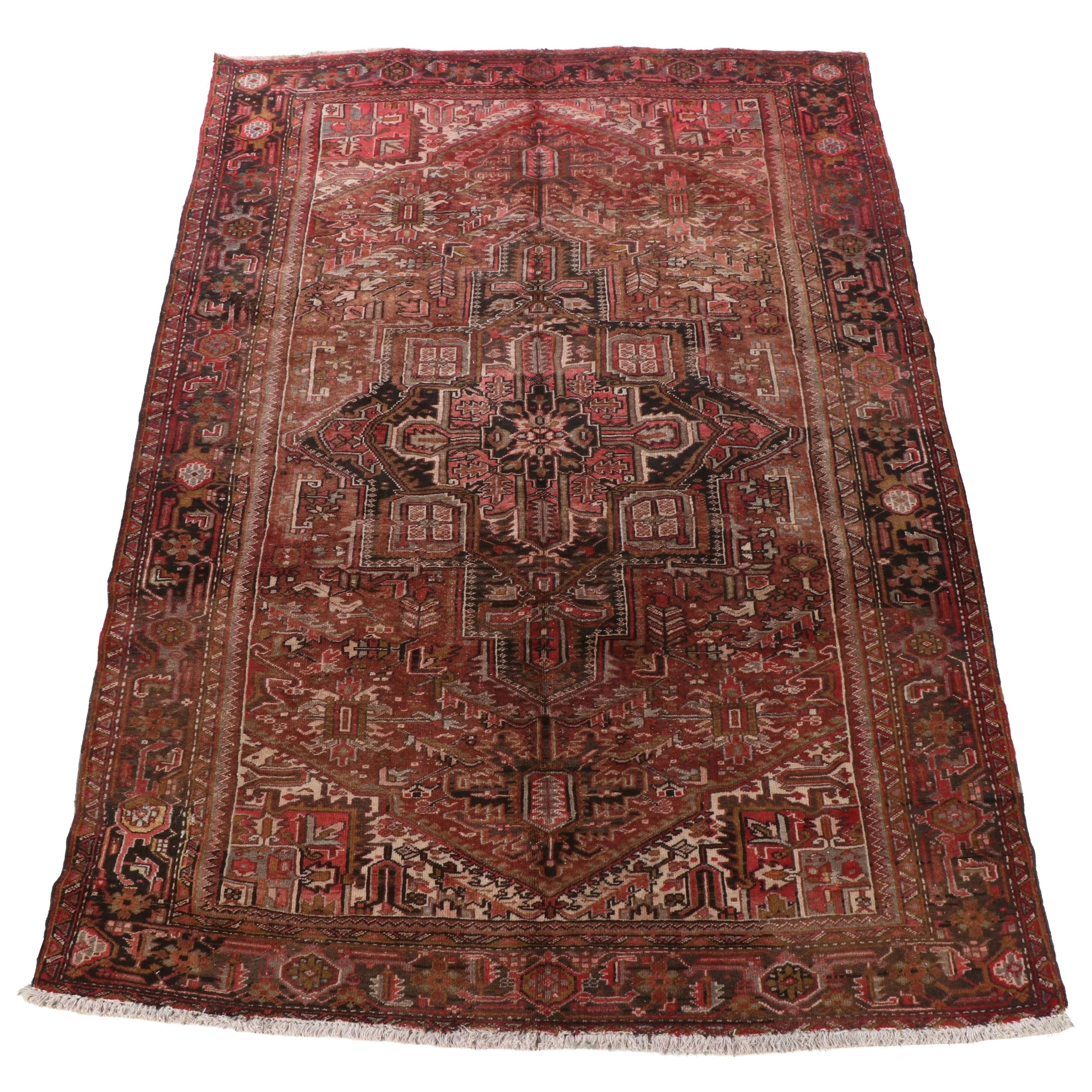 7'11 x 11'3 Hand-Knotted Persian Heriz Area Rug