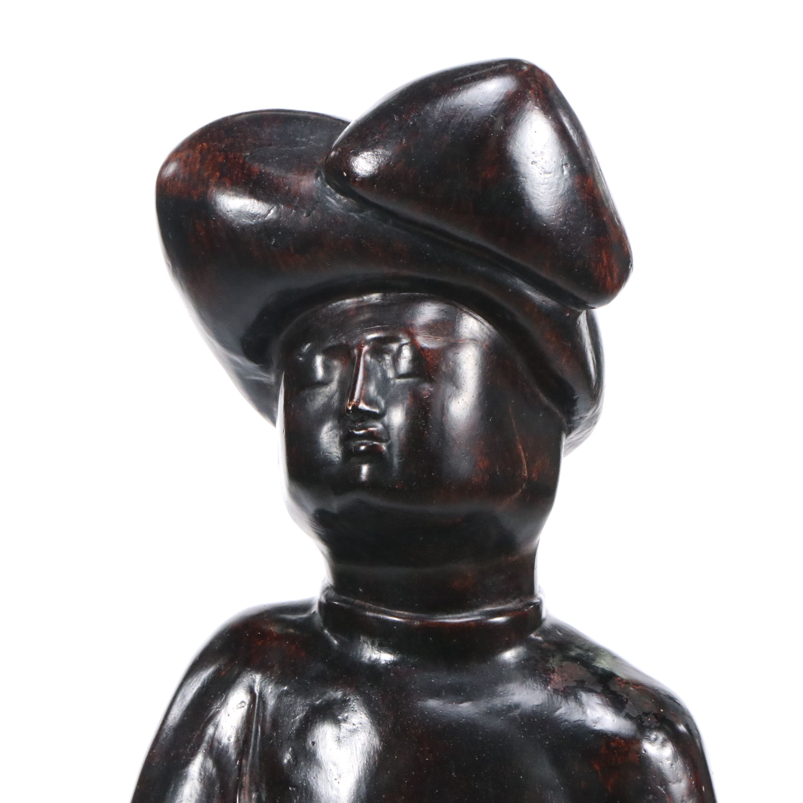 Painted Cast Plaster Standing Floor Sculpture