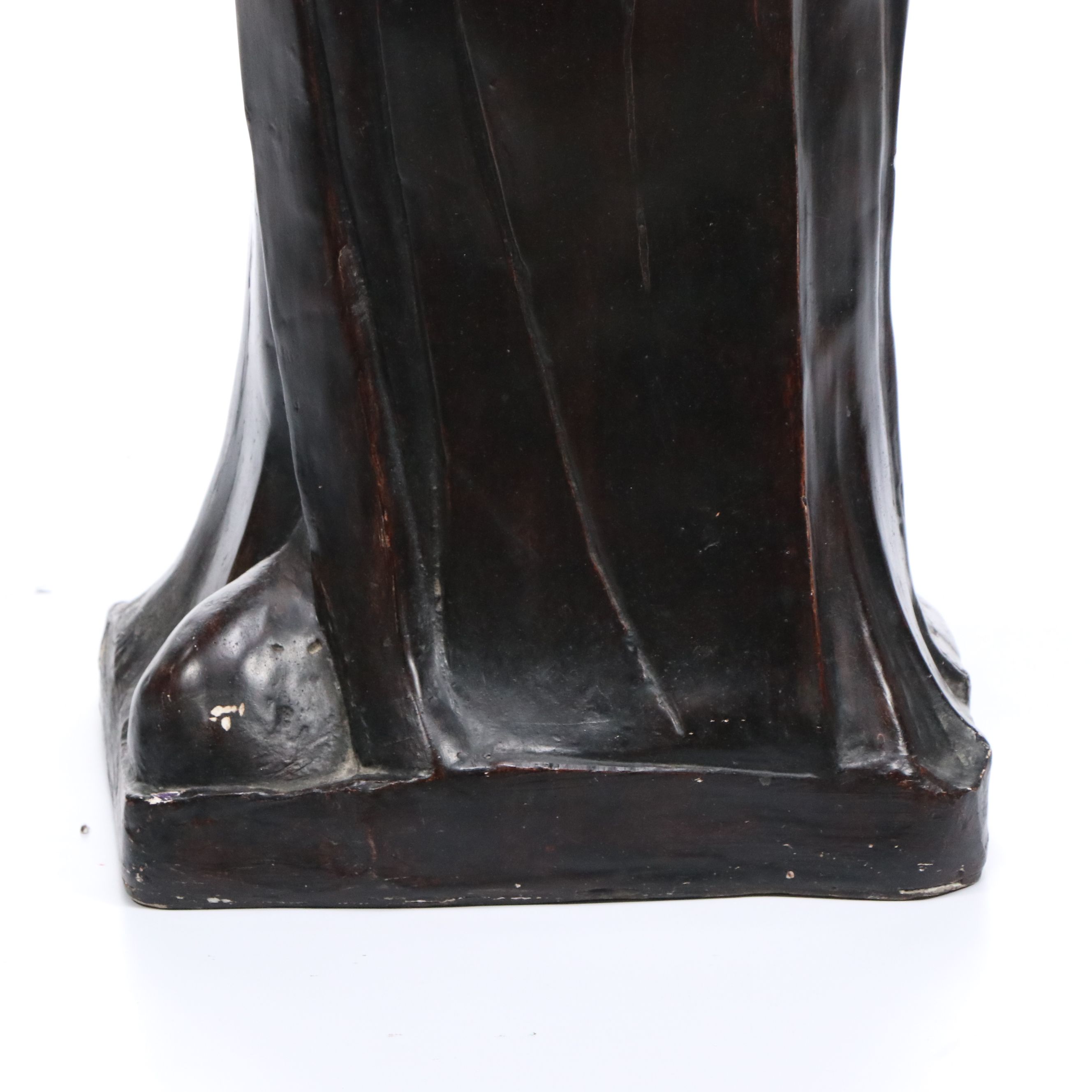 Painted Cast Plaster Standing Floor Sculpture