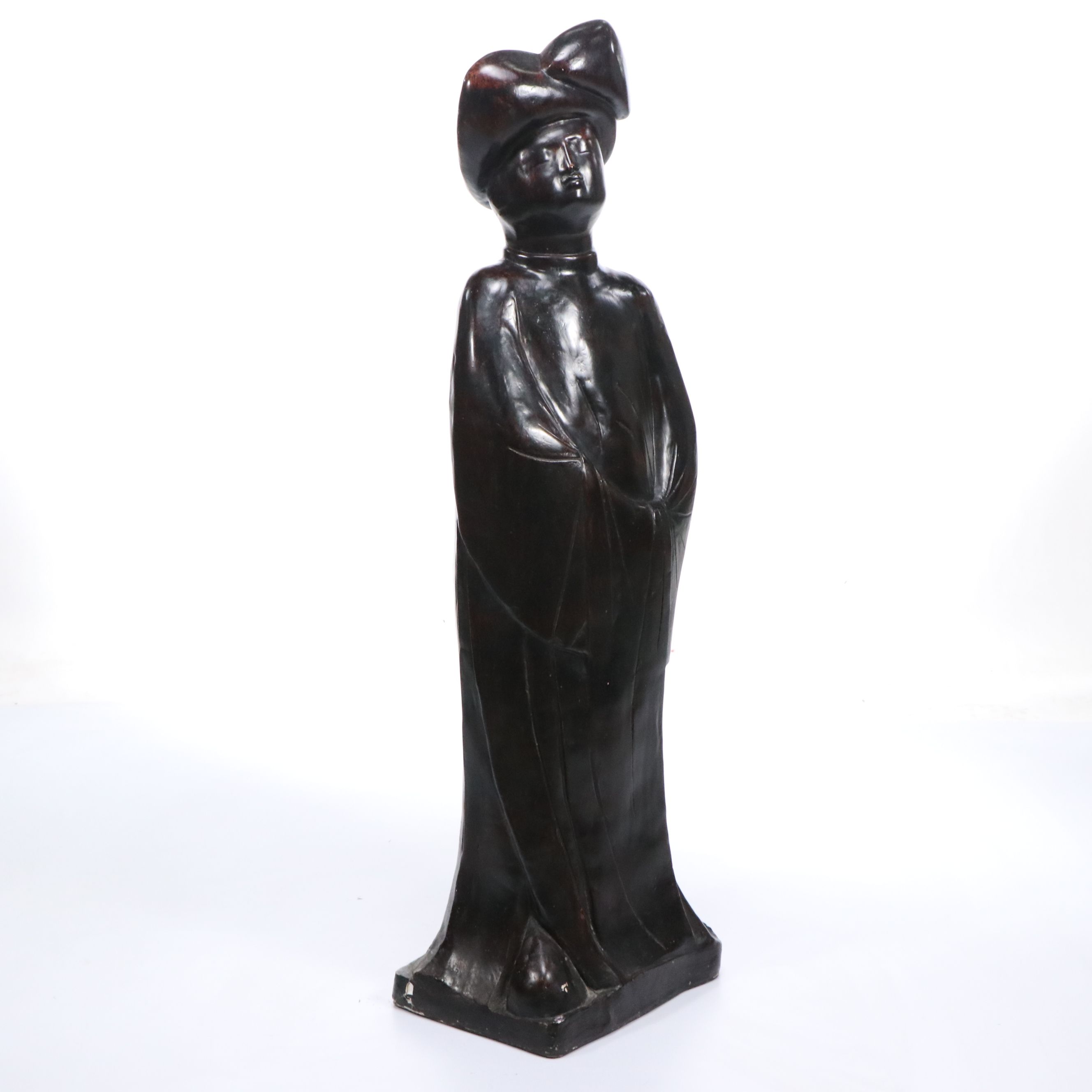 Painted Cast Plaster Standing Floor Sculpture