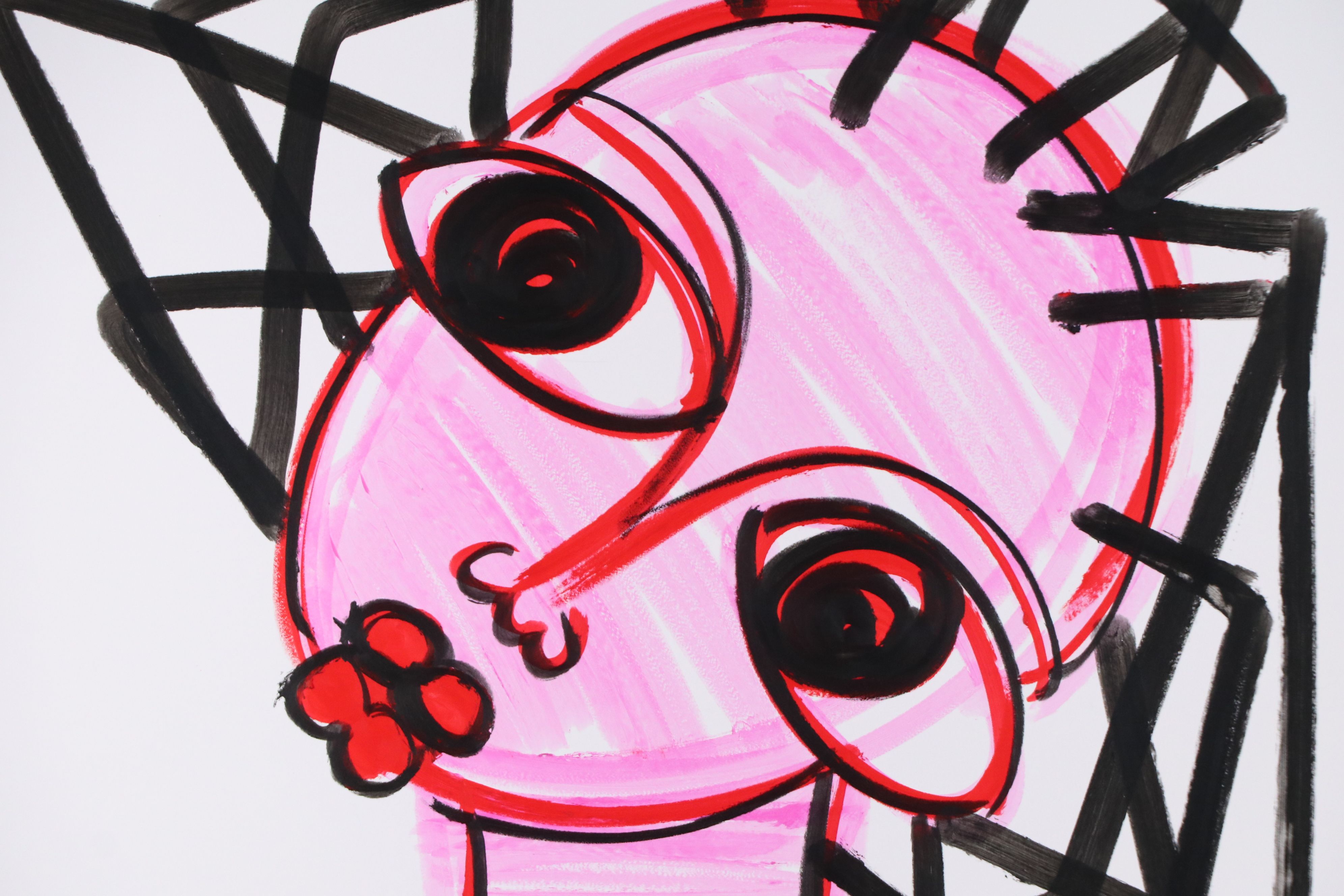 Abiola Idowu Acrylic and Marker Portraits "I am Great" and More, 2026