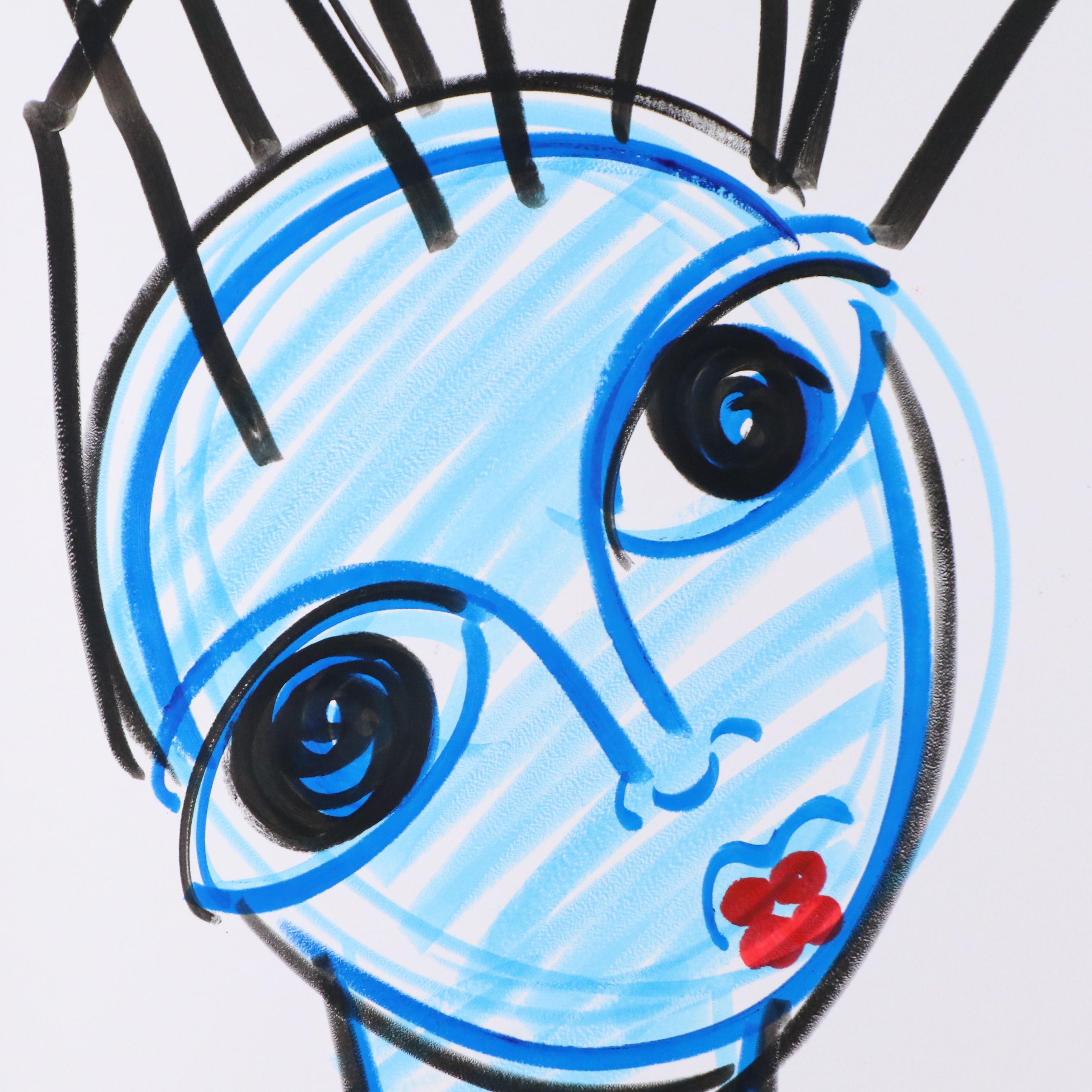 Abiola Idowu Acrylic and Marker Portraits "I am Great" and More, 2026