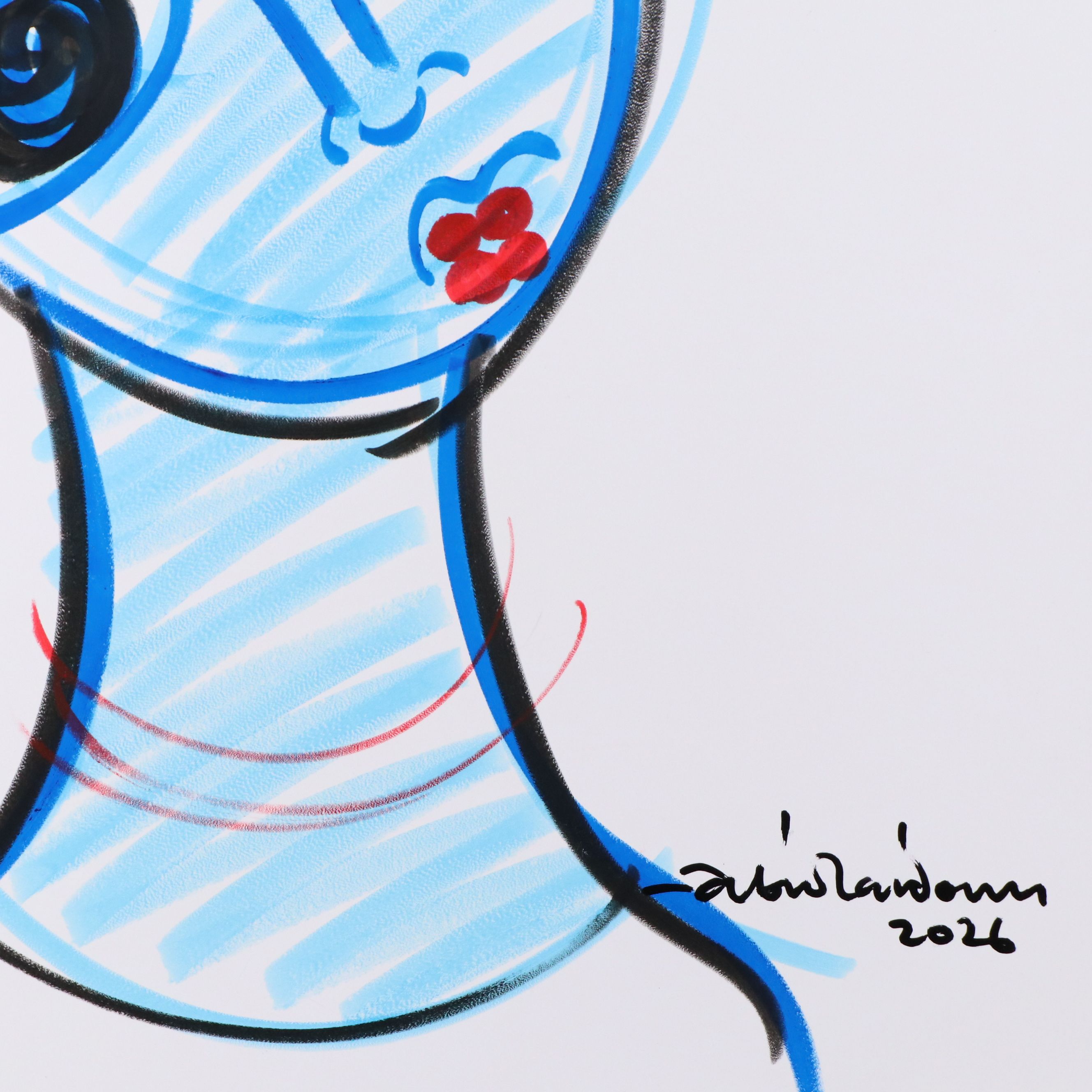 Abiola Idowu Acrylic and Marker Portraits "I am Great" and More, 2026