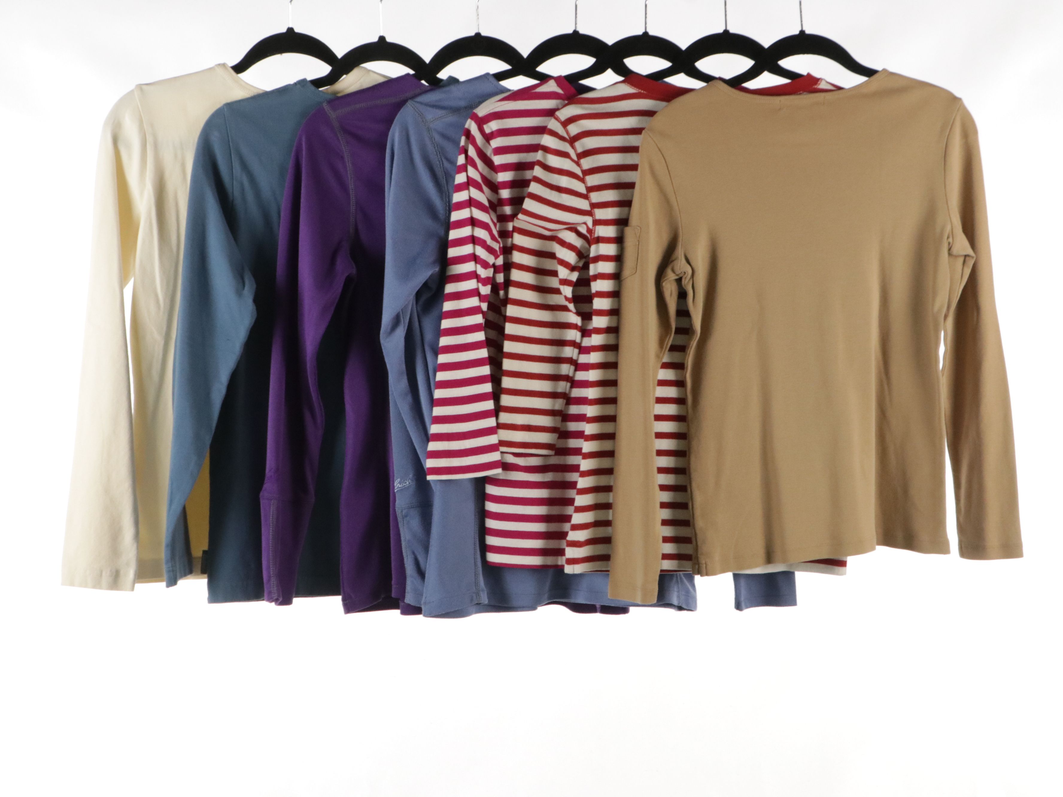 Woolrich and Lauren Ralph Lauren Basic Long Sleeve Tops in Cotton Blends