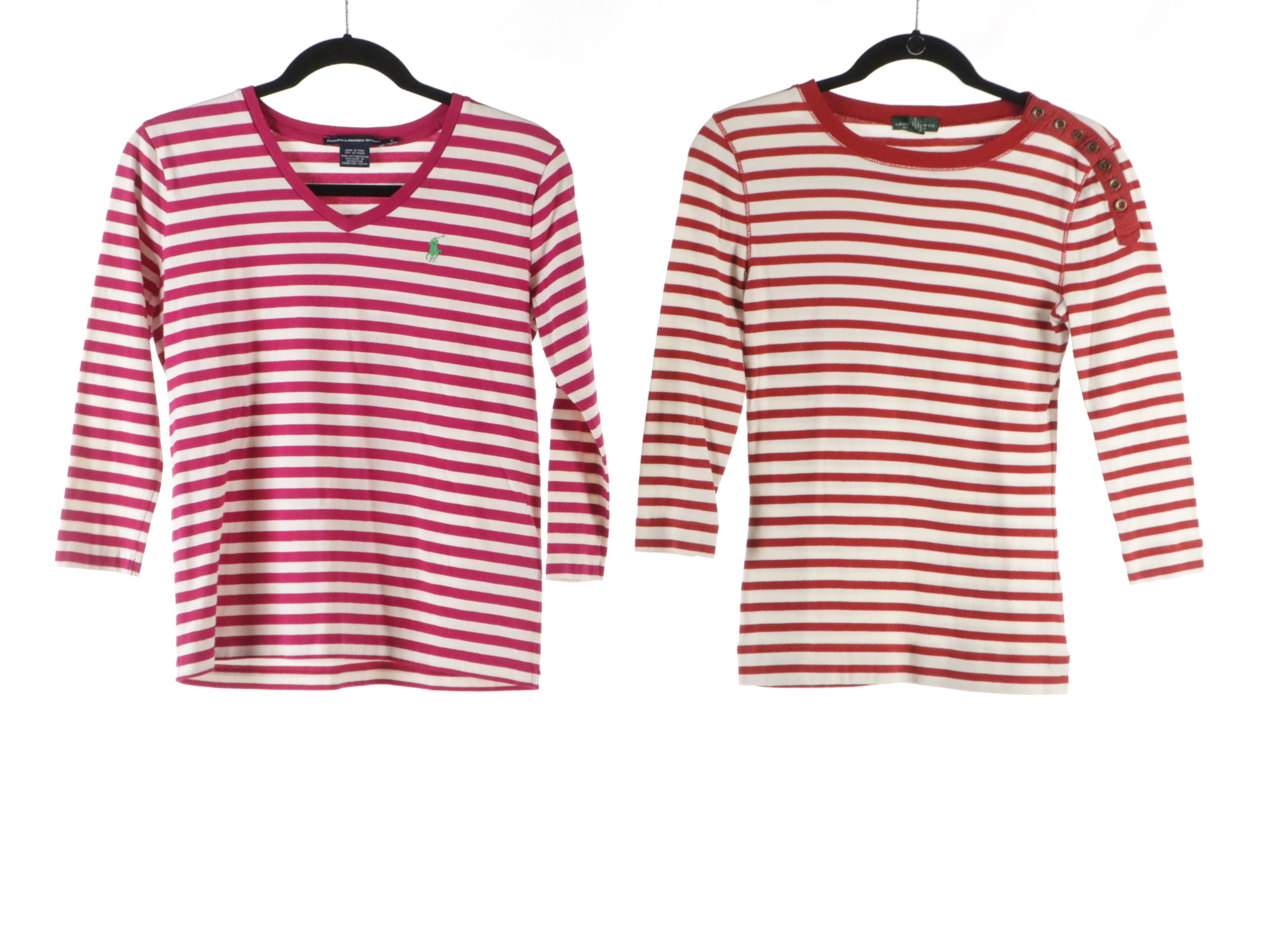 Woolrich and Lauren Ralph Lauren Basic Long Sleeve Tops in Cotton Blends