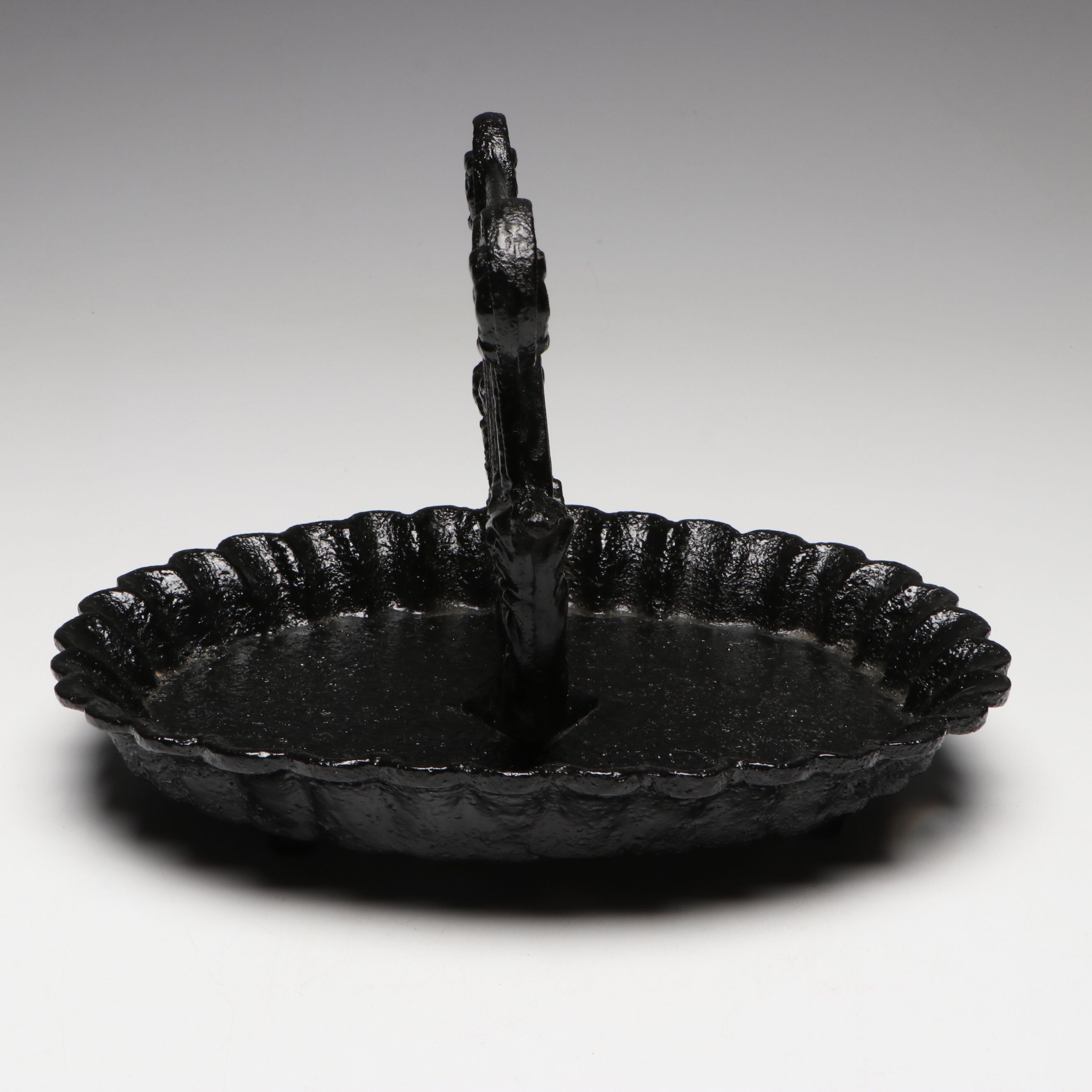 Painted Cast Iron Lyre-Shaped Boot Scraper