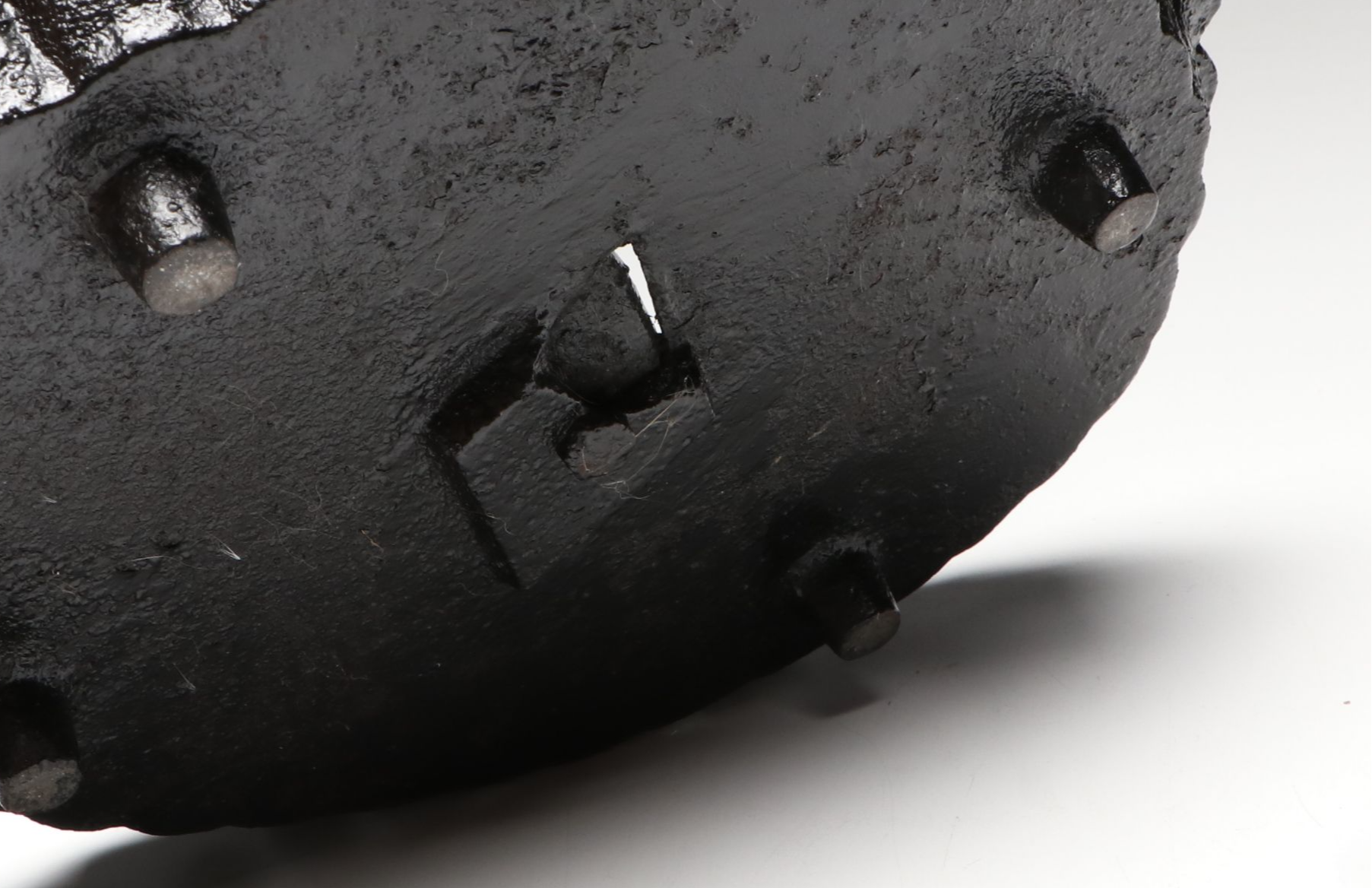 Painted Cast Iron Lyre-Shaped Boot Scraper