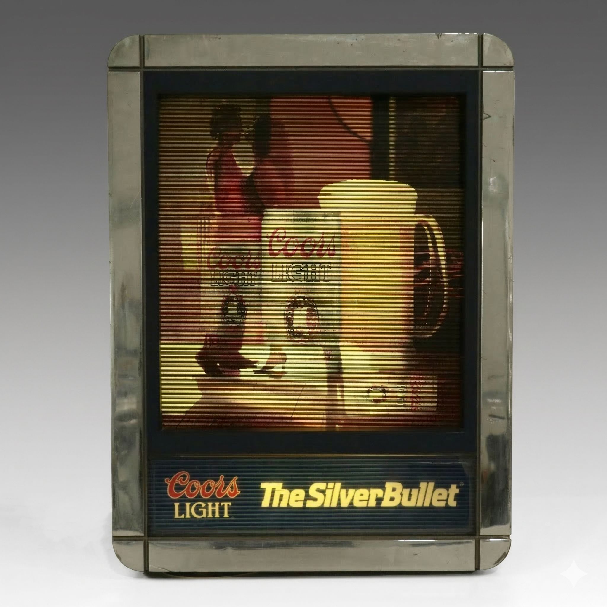 Coors Light "The Silver Bullet" Illuminated Wall Sign, 1988