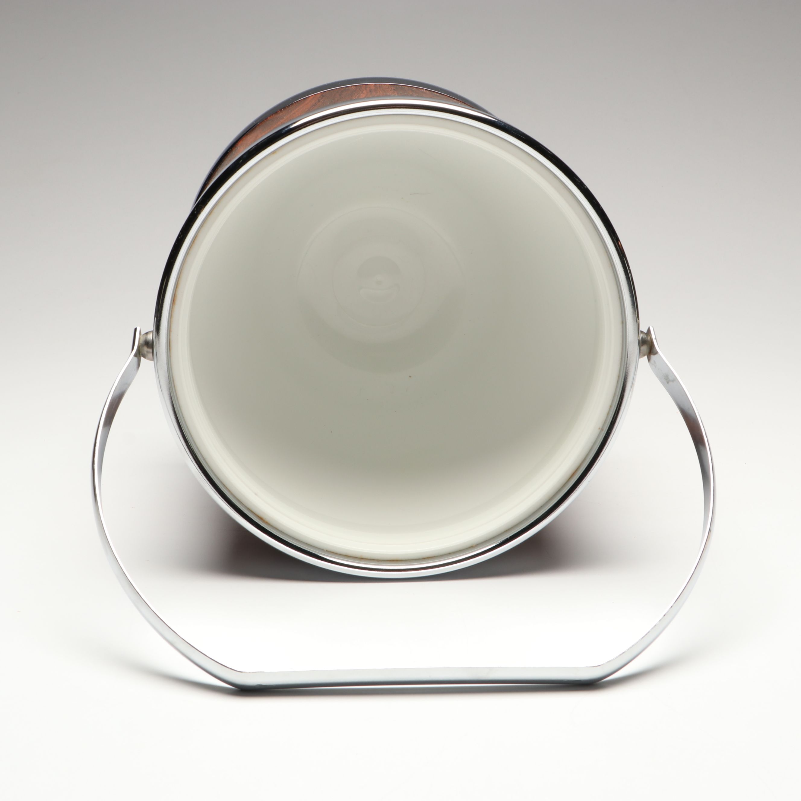 Mid Century Modern Style Faux Stained Glass Highballs and Serv-Master Ice Bucket