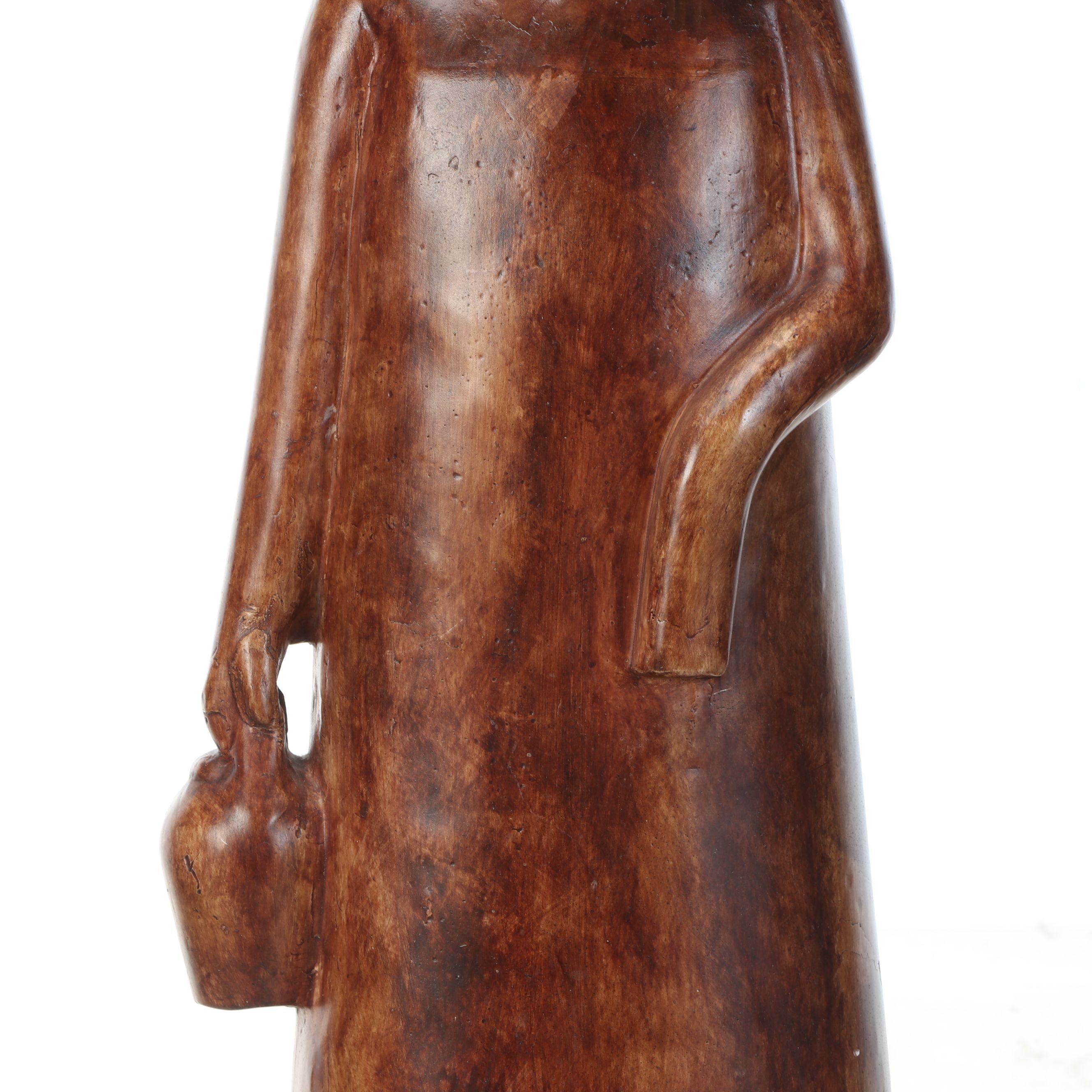 Painted Cast Plaster Standing Floor Sculpture