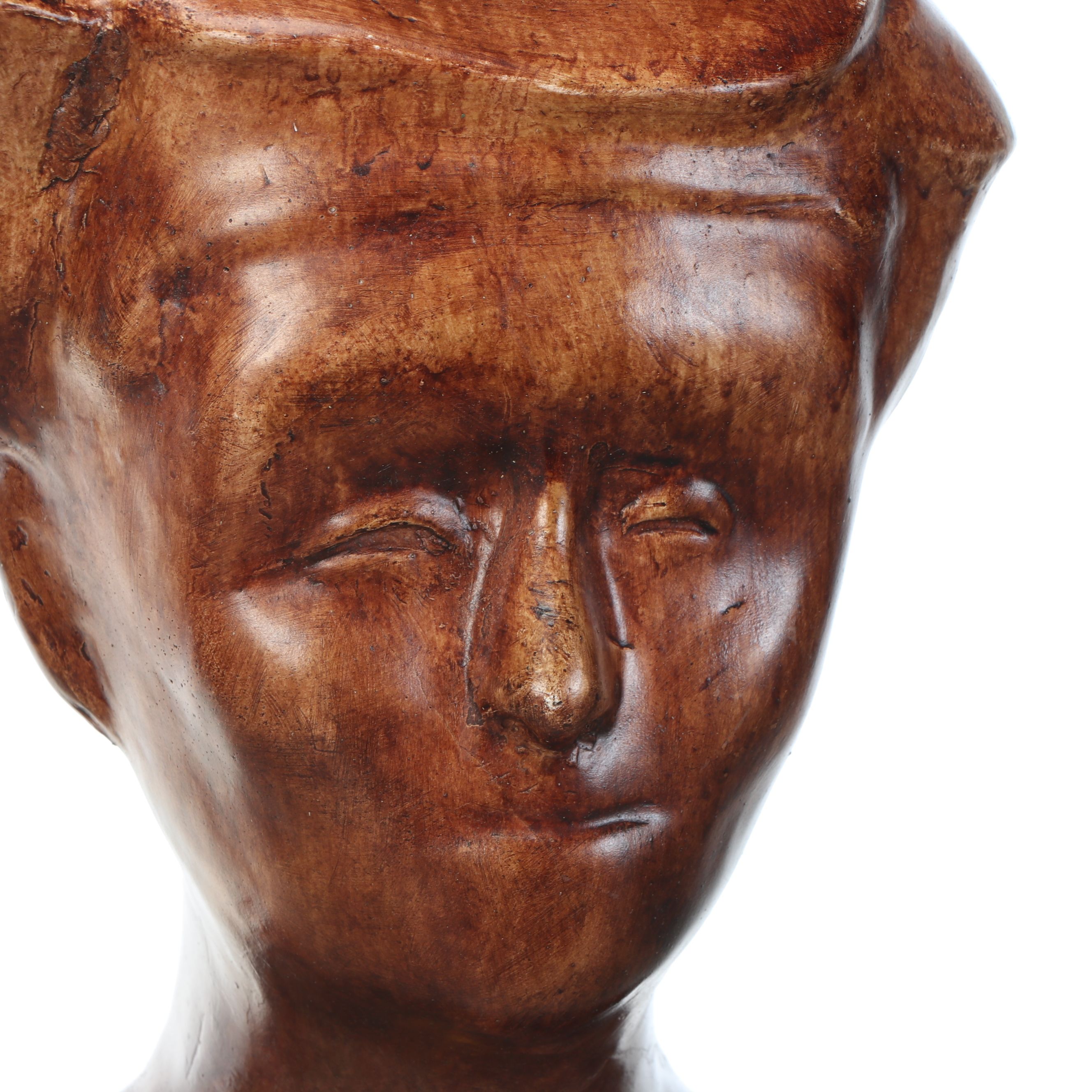 Painted Cast Plaster Standing Floor Sculpture