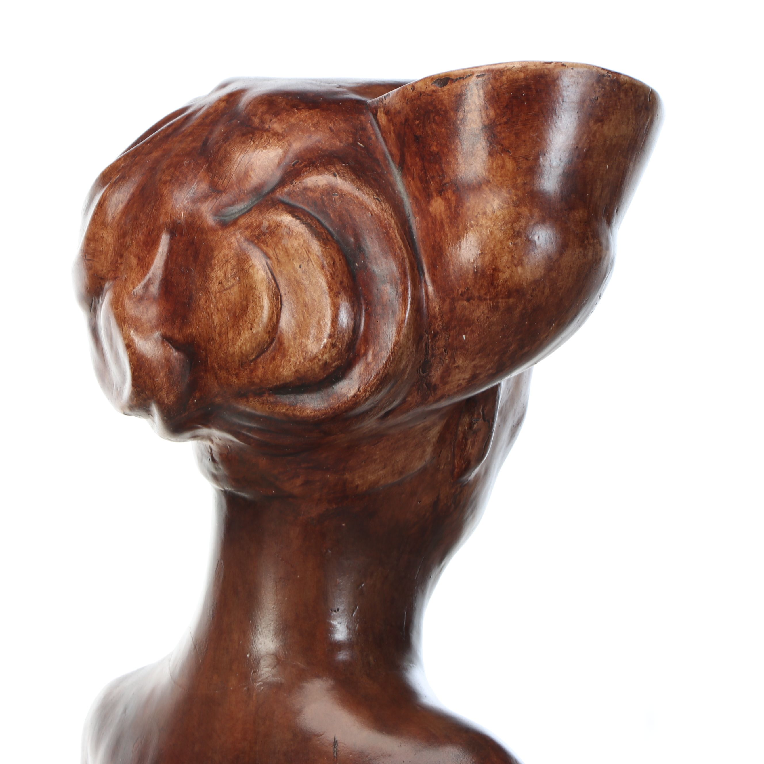 Painted Cast Plaster Standing Floor Sculpture