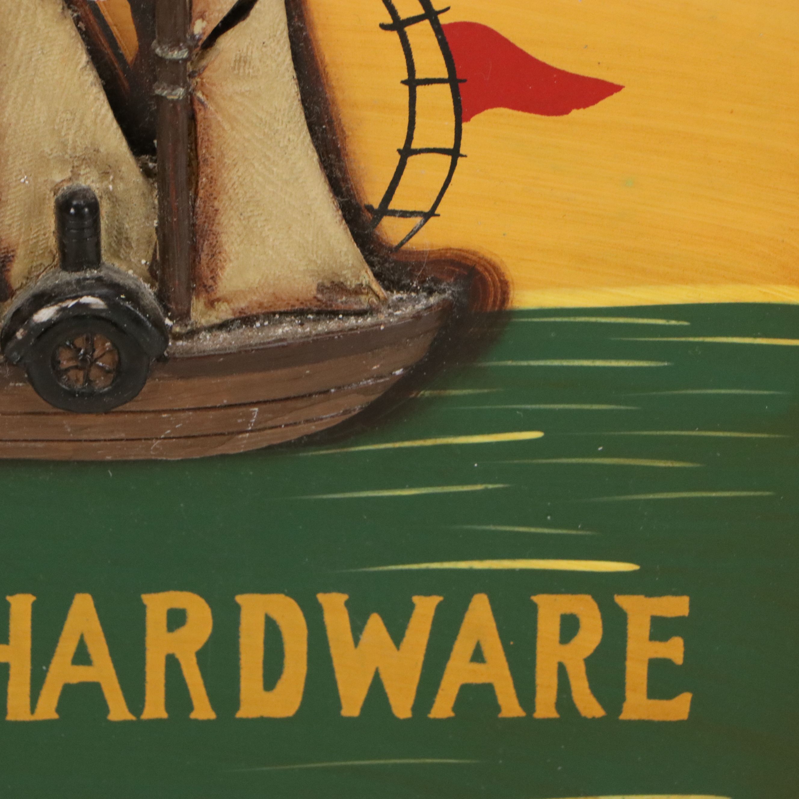 "Ships Stopes Est 1851 / Marine Hardware" Decorative Sign, 21st Century
