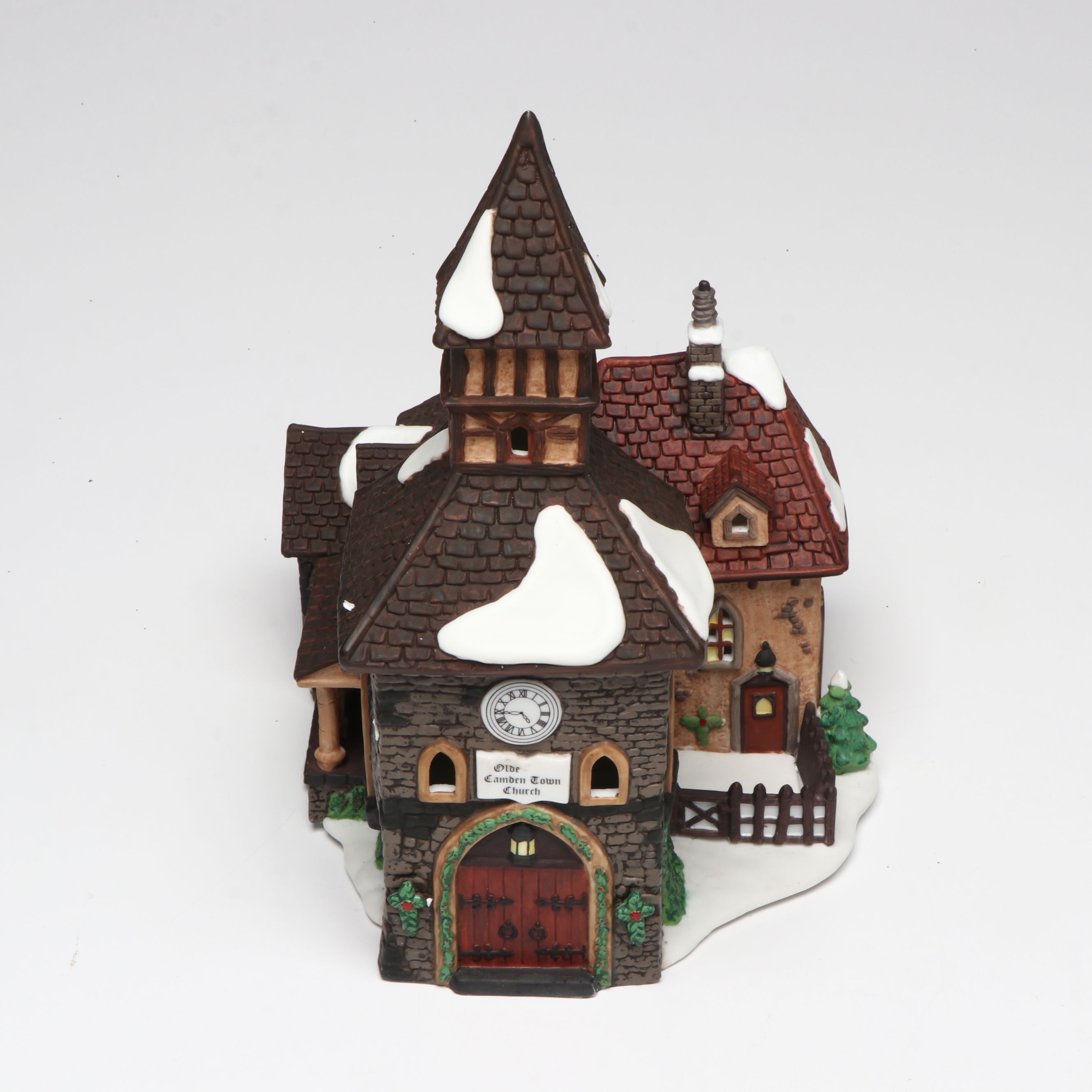 Christopher Radko and Other Blown Glass Ornaments with Christmas Village Décor