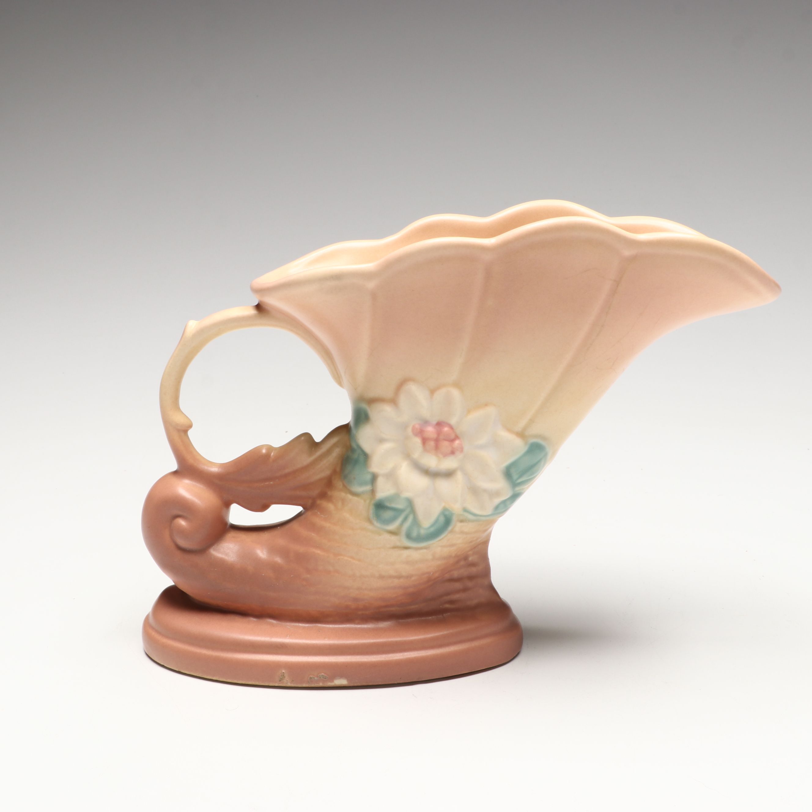 Hull Pottery "Magnolia" and "Wild Flower Yellow Rose" Ceramic Handled Vases