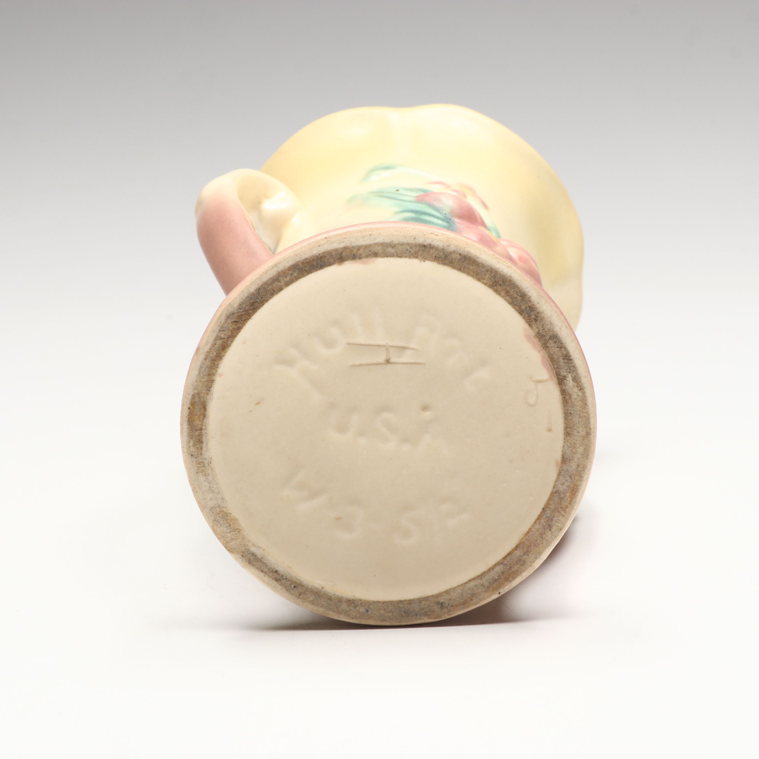 Hull Pottery "Magnolia" and "Wild Flower Yellow Rose" Ceramic Handled Vases