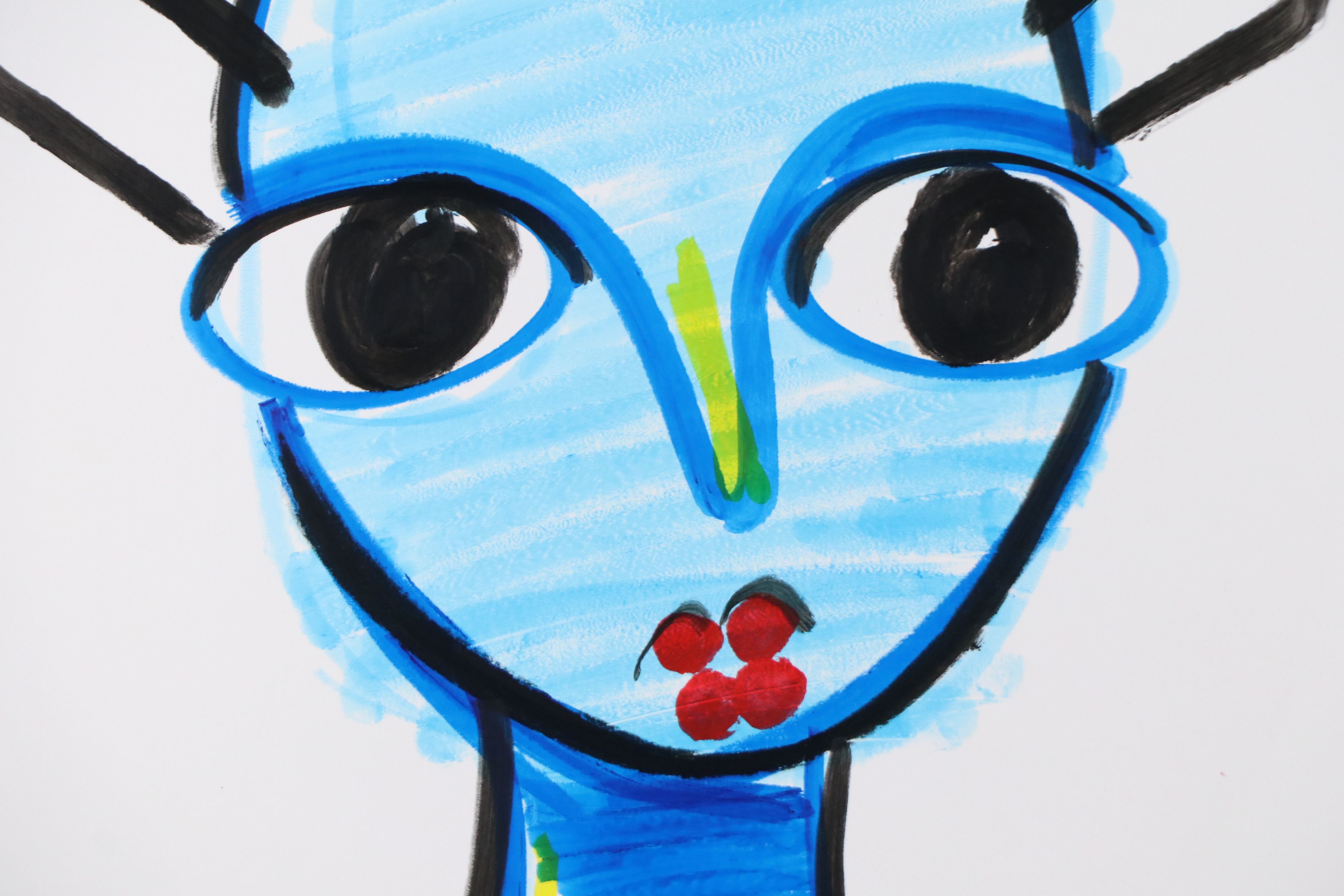 Abiola Idowu Acrylic and Marker Portraits "I Love You III" and More, 2026