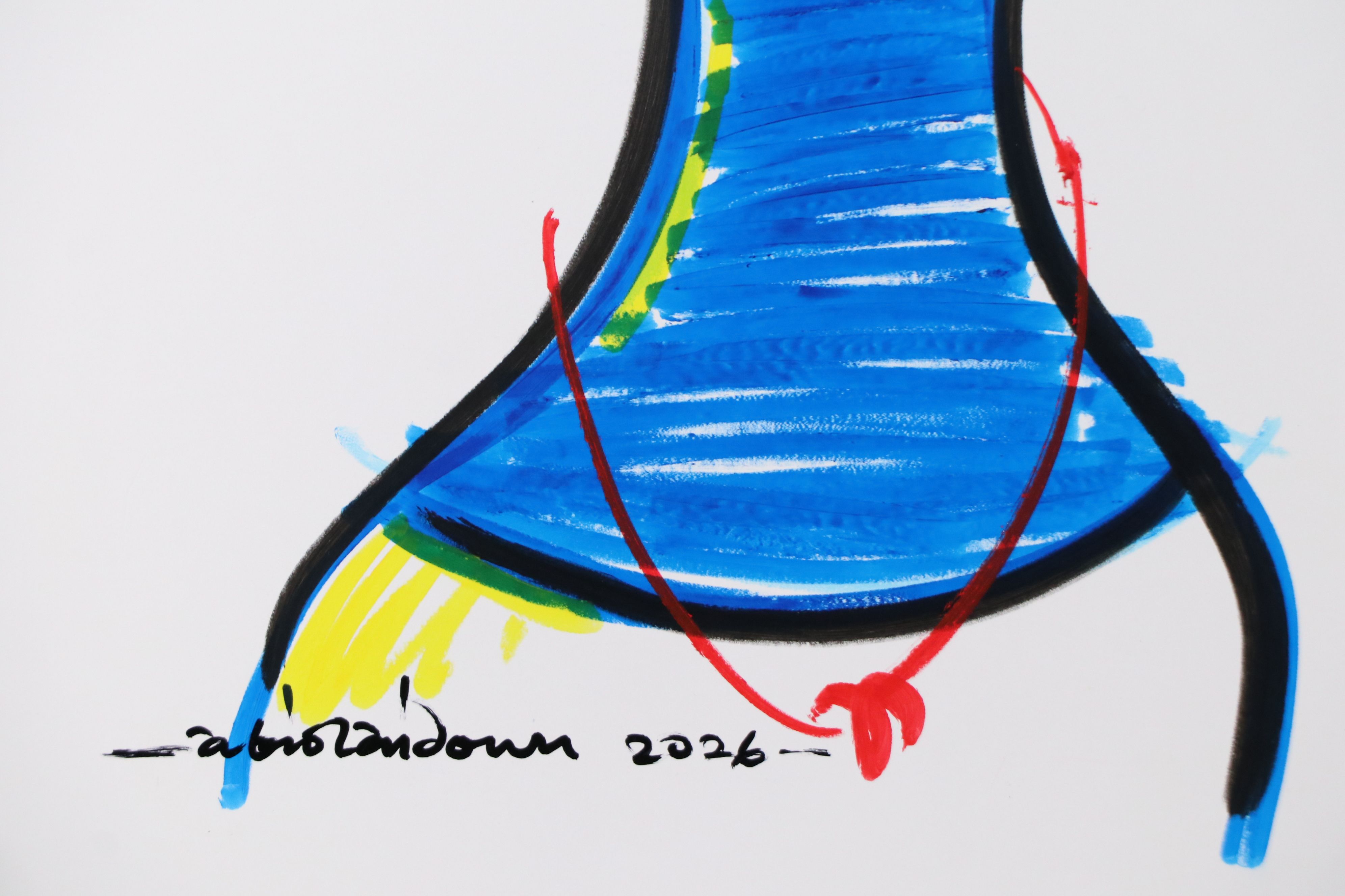 Abiola Idowu Acrylic and Marker Portraits "I Love You III" and More, 2026