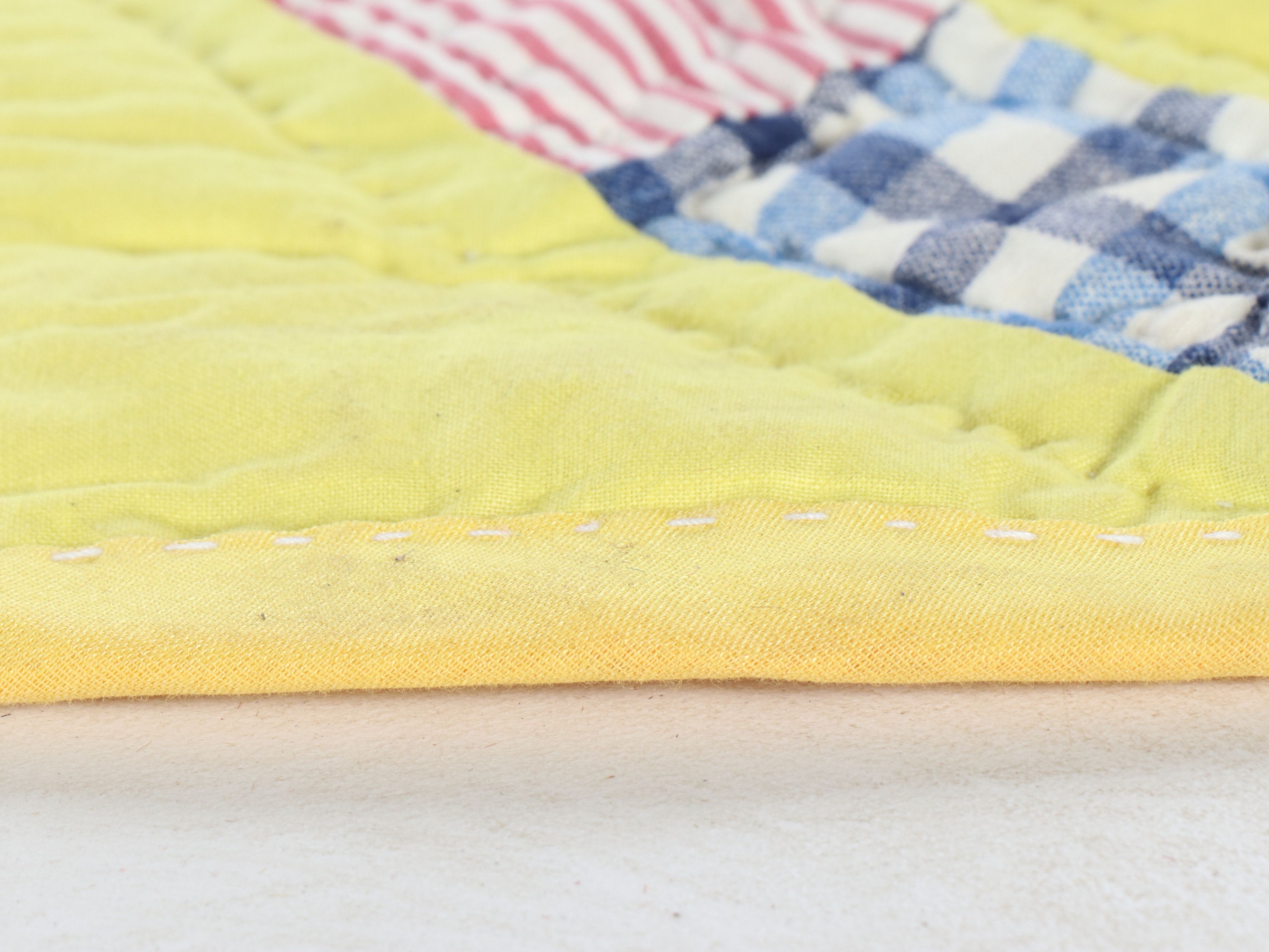 Handmade "Double Wedding Ring" Pieced Quilt