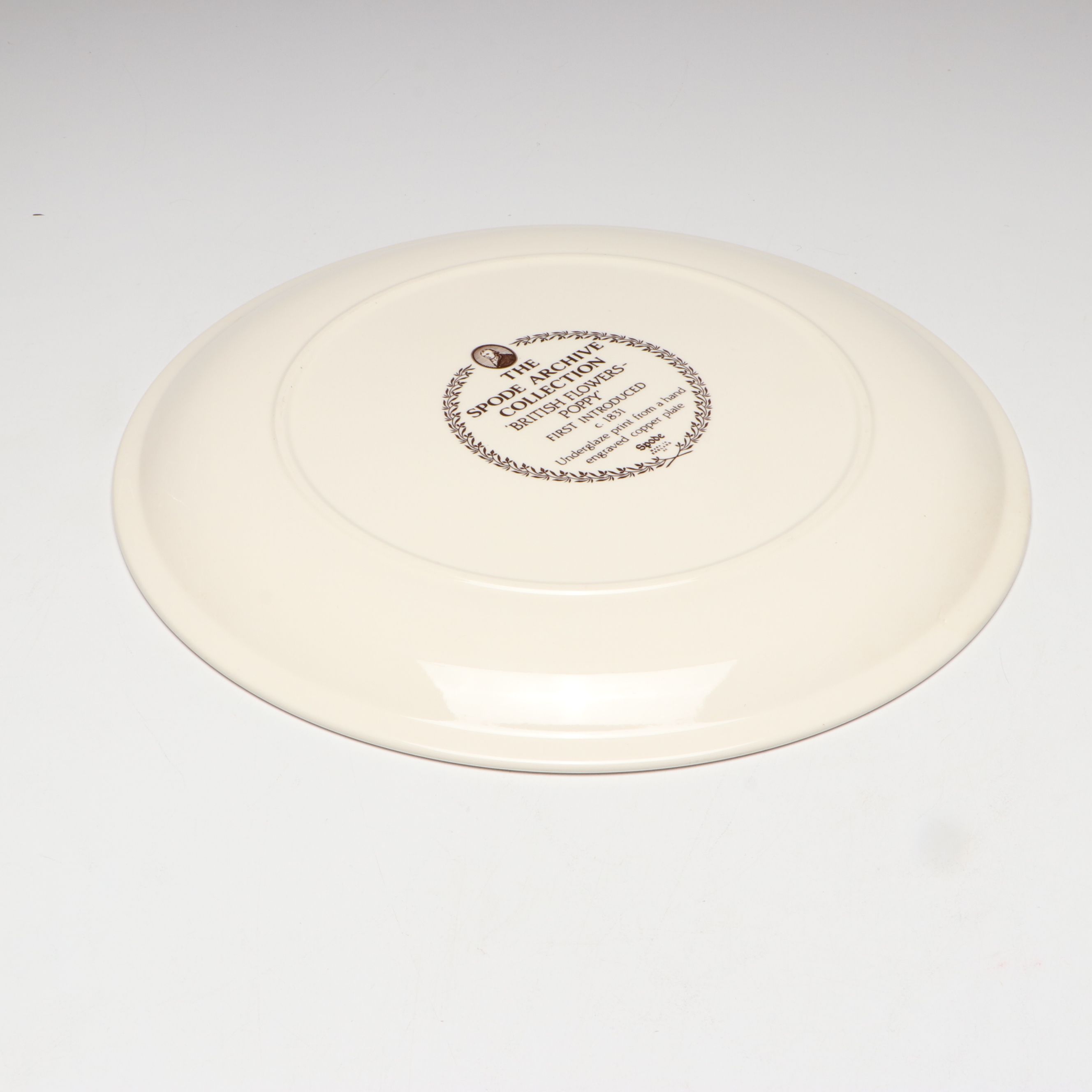 Spode "British Flowers-Poppy" Archive Collection Ceramic Platter