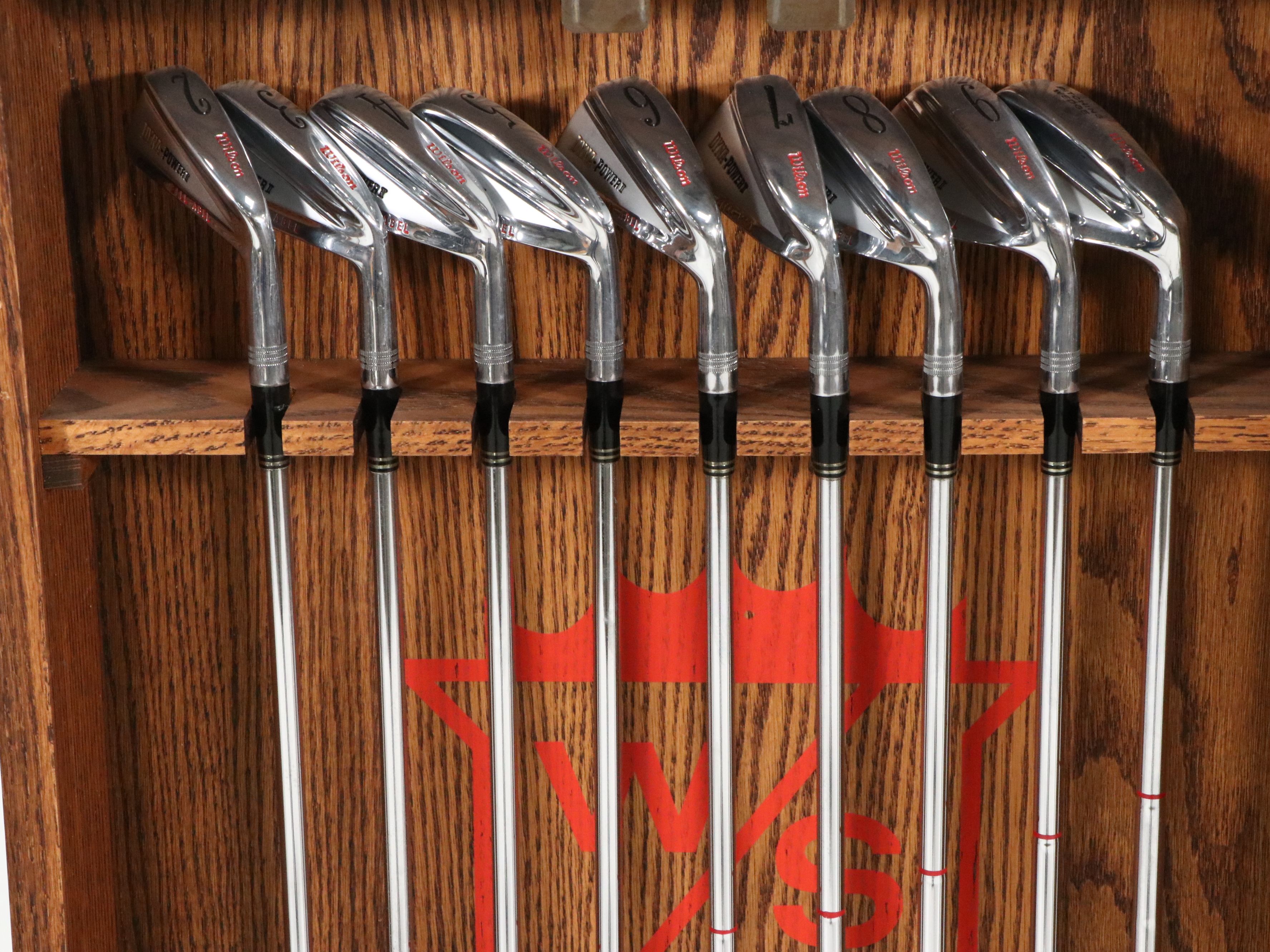Wilson Dyna-Power II Golf Irons with Pitching Wedge in Display Case