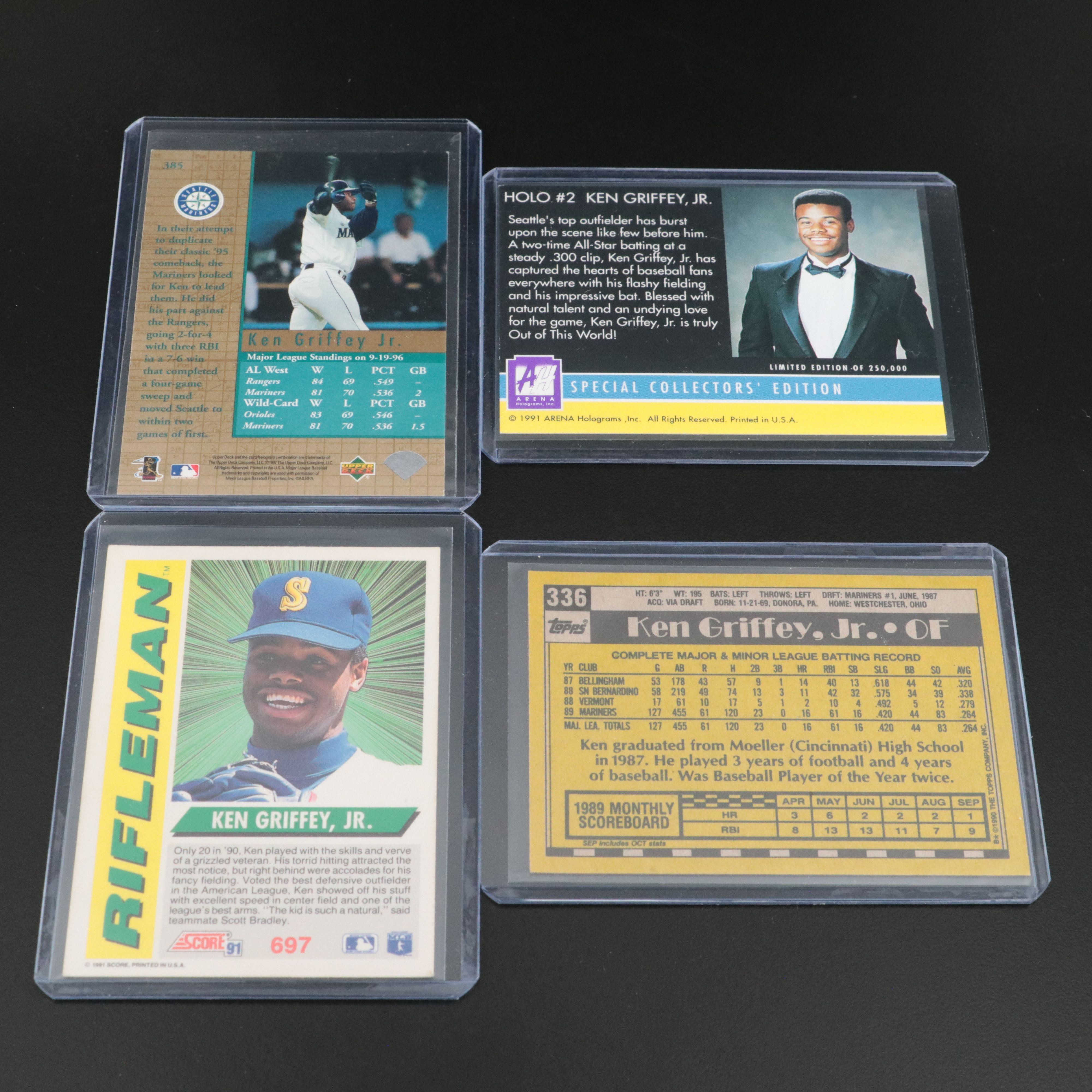 Ken Griffey Jr. Baseball Cards Featuring Rookies, Inserts, and More