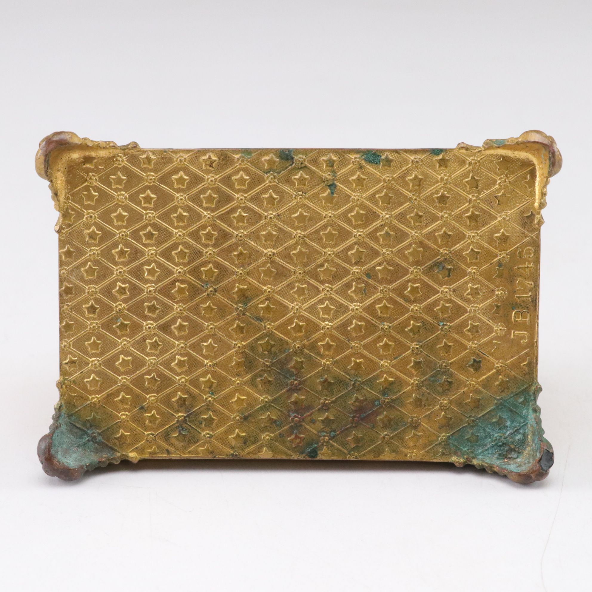 Jennings Brothers "The Capitol Washington DC" Brass Inkwell with Paris Souvenirs