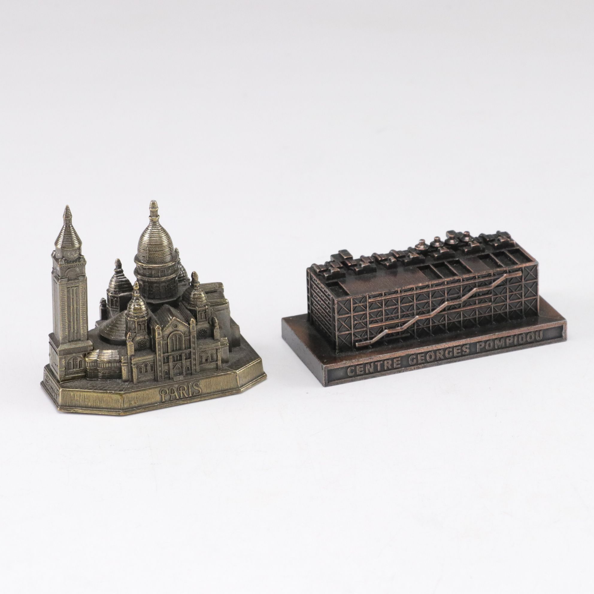 Jennings Brothers "The Capitol Washington DC" Brass Inkwell with Paris Souvenirs