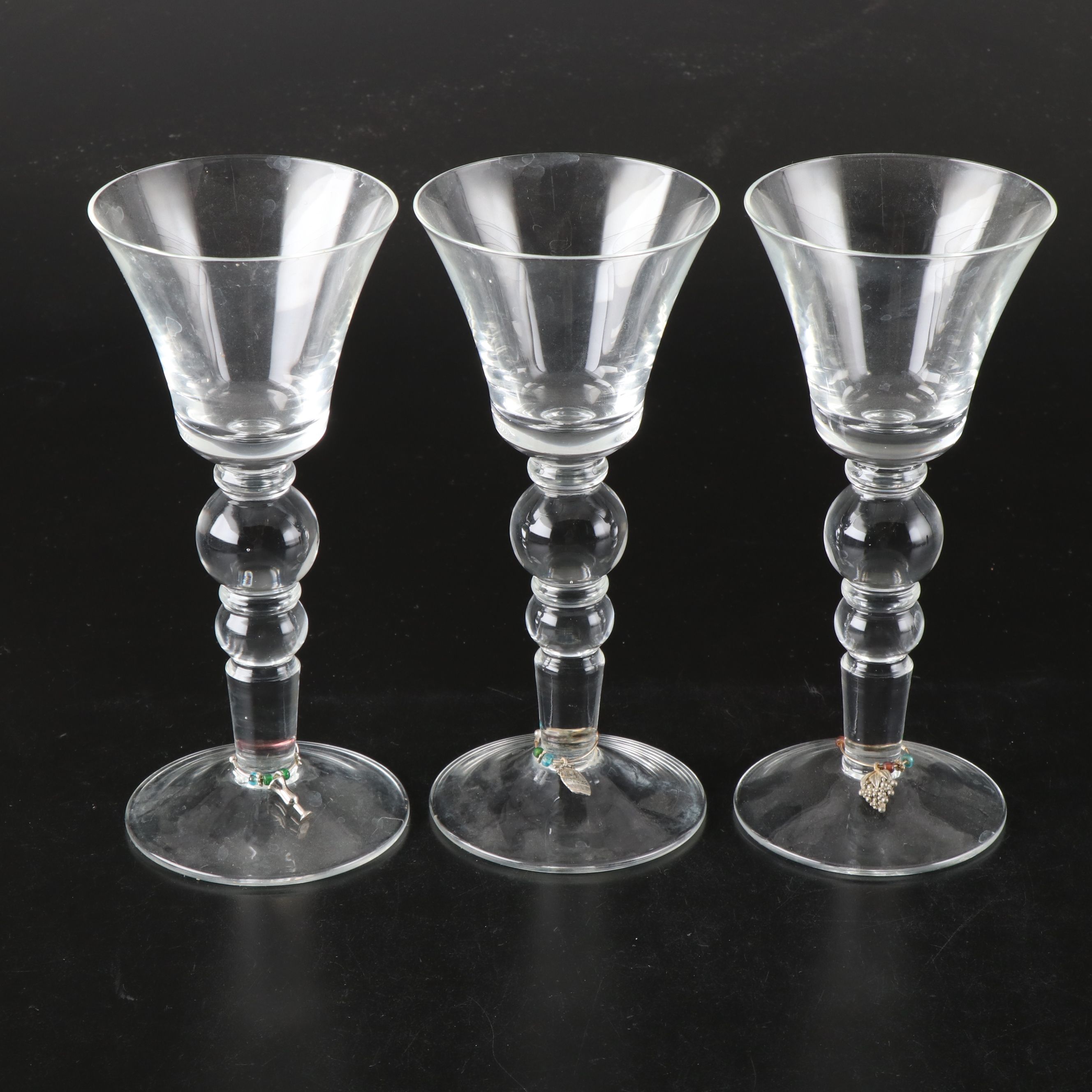 Sasaki "Suninke" Red and White Wine Glasses, 1995-2004