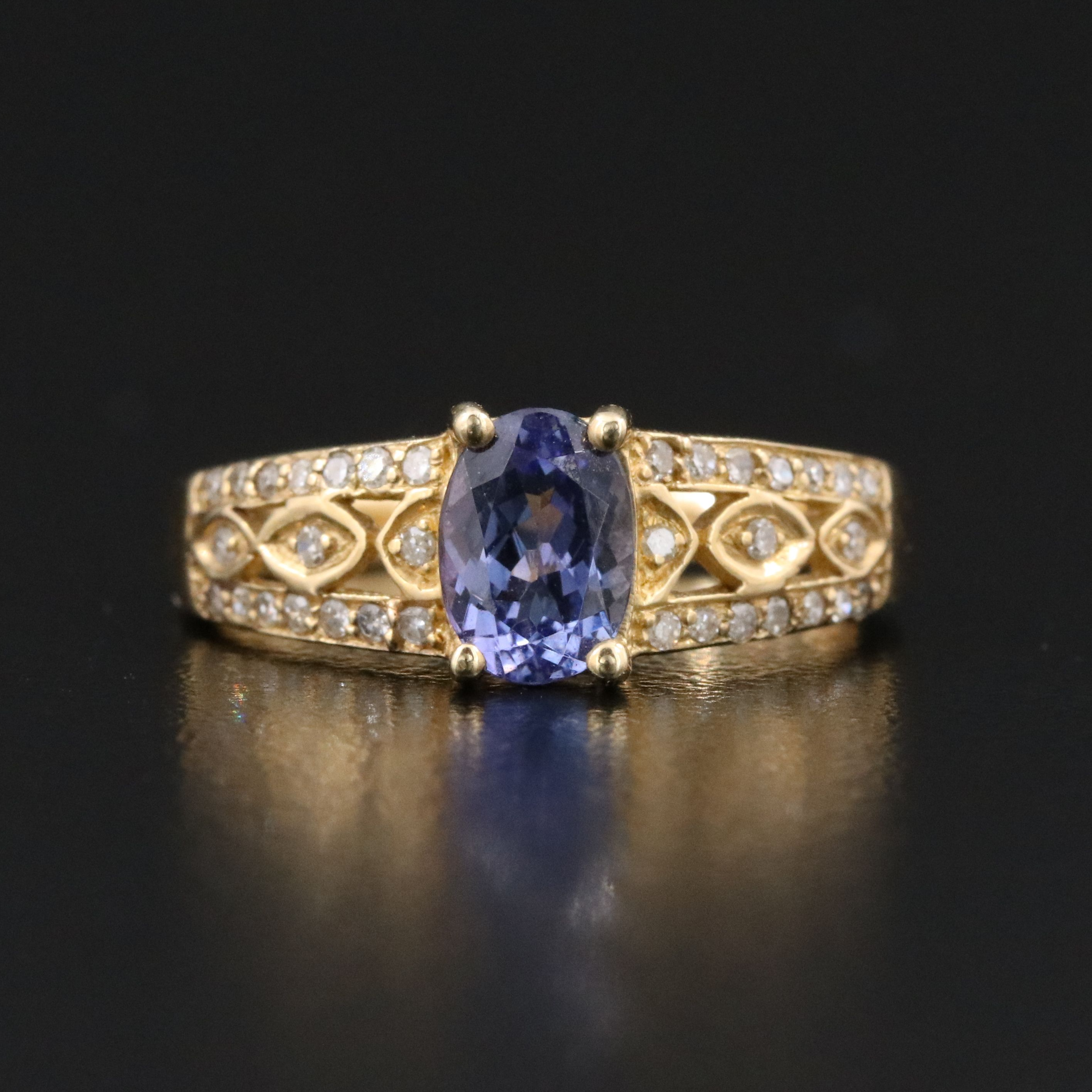 14K Tanzanite and Diamond Ring