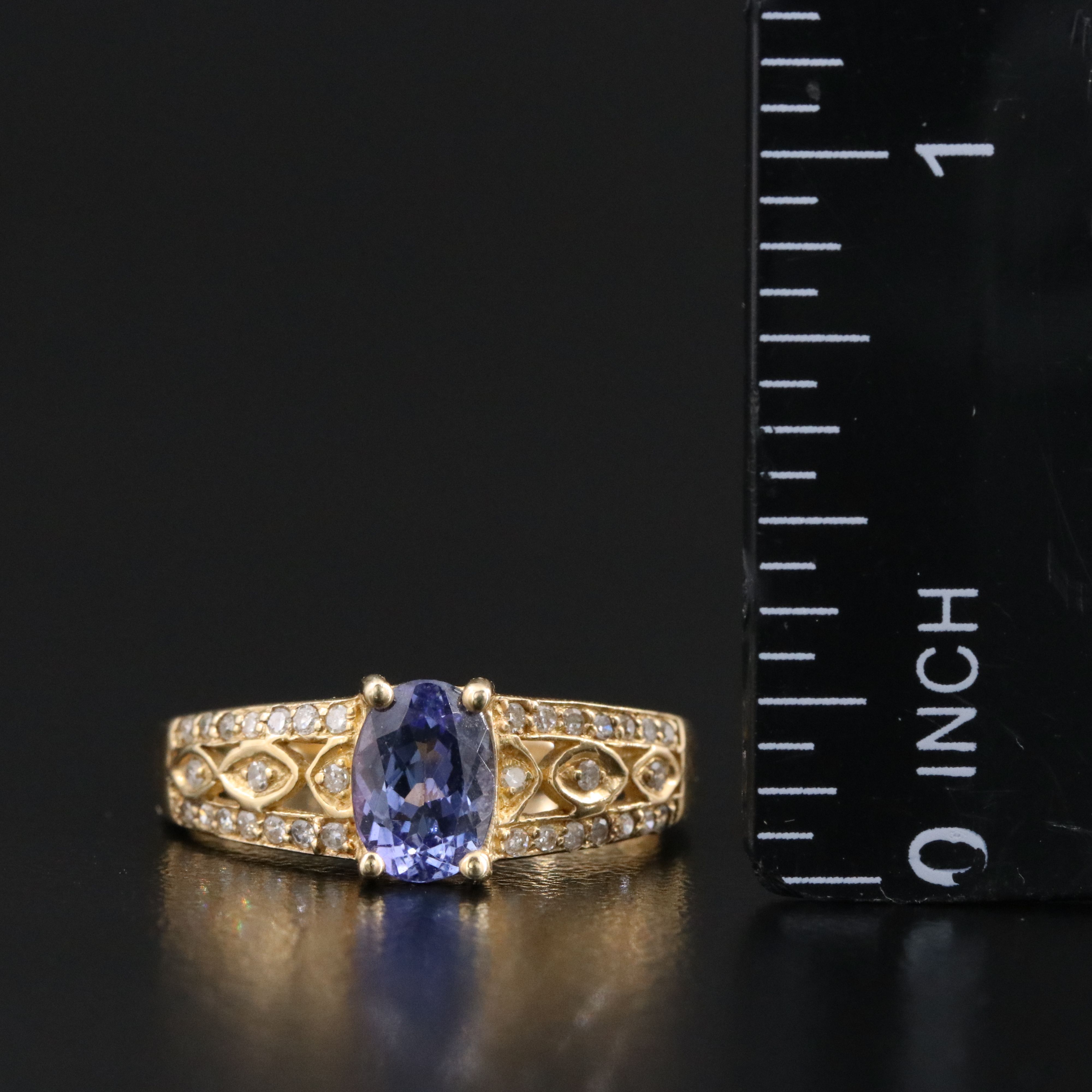 14K Tanzanite and Diamond Ring
