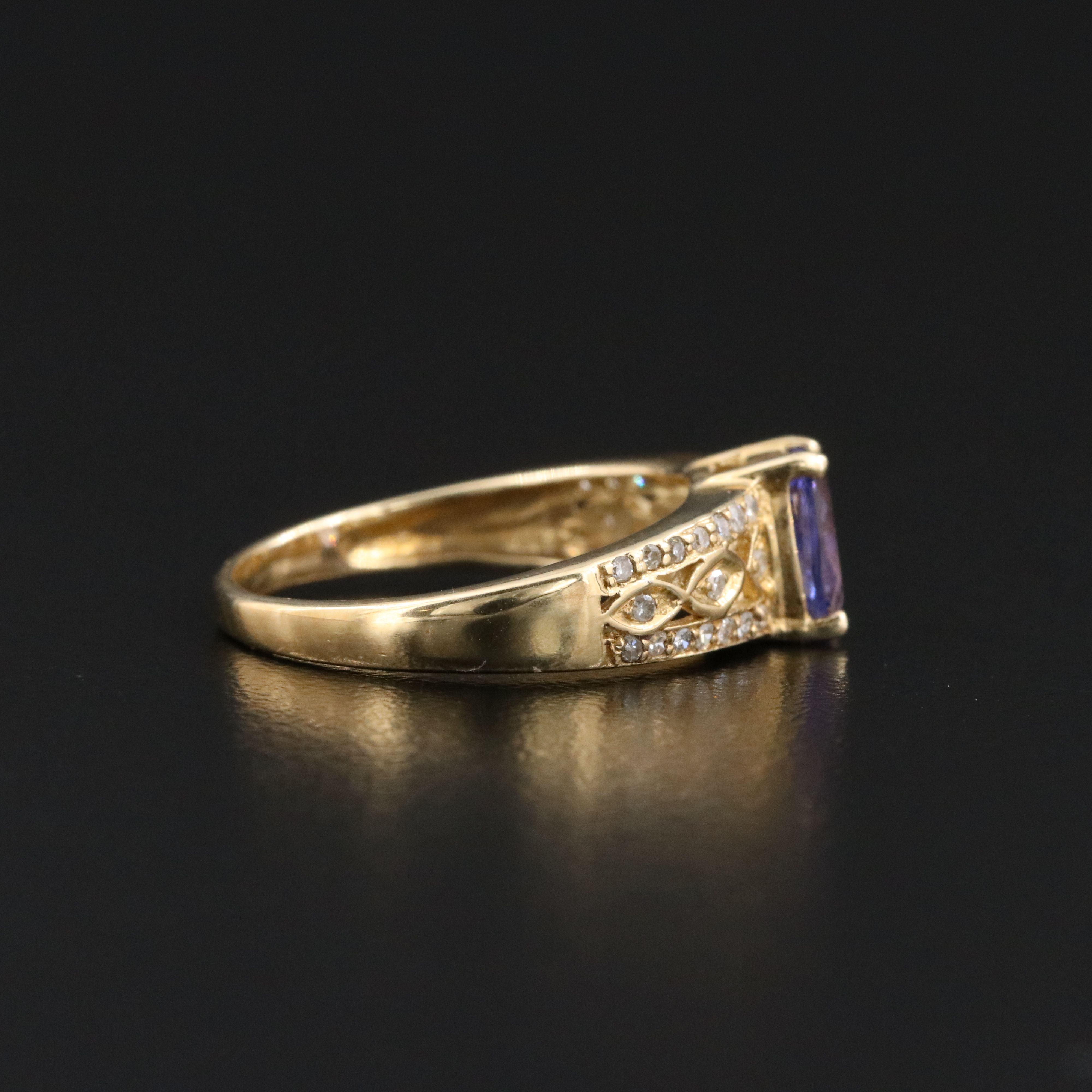 14K Tanzanite and Diamond Ring