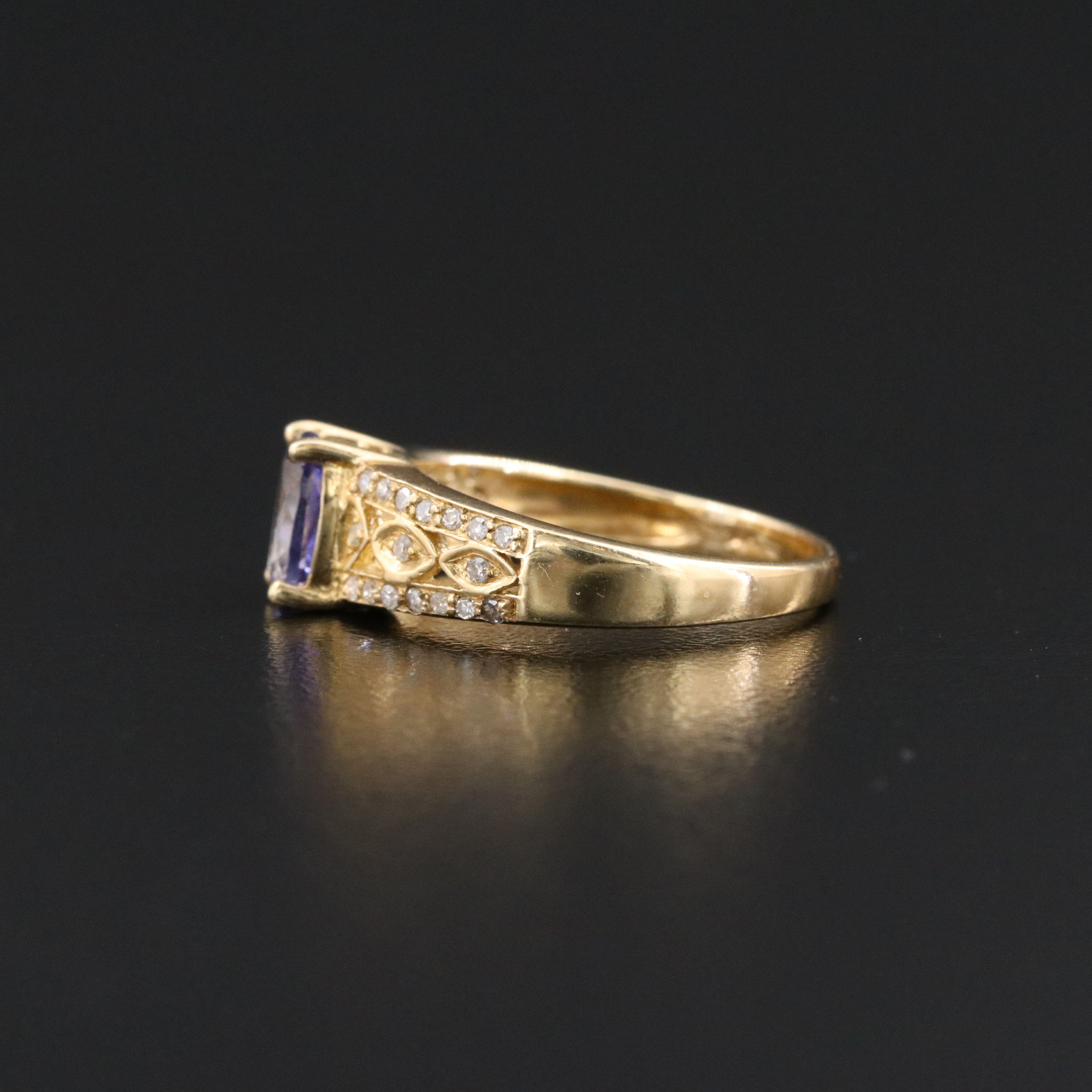 14K Tanzanite and Diamond Ring