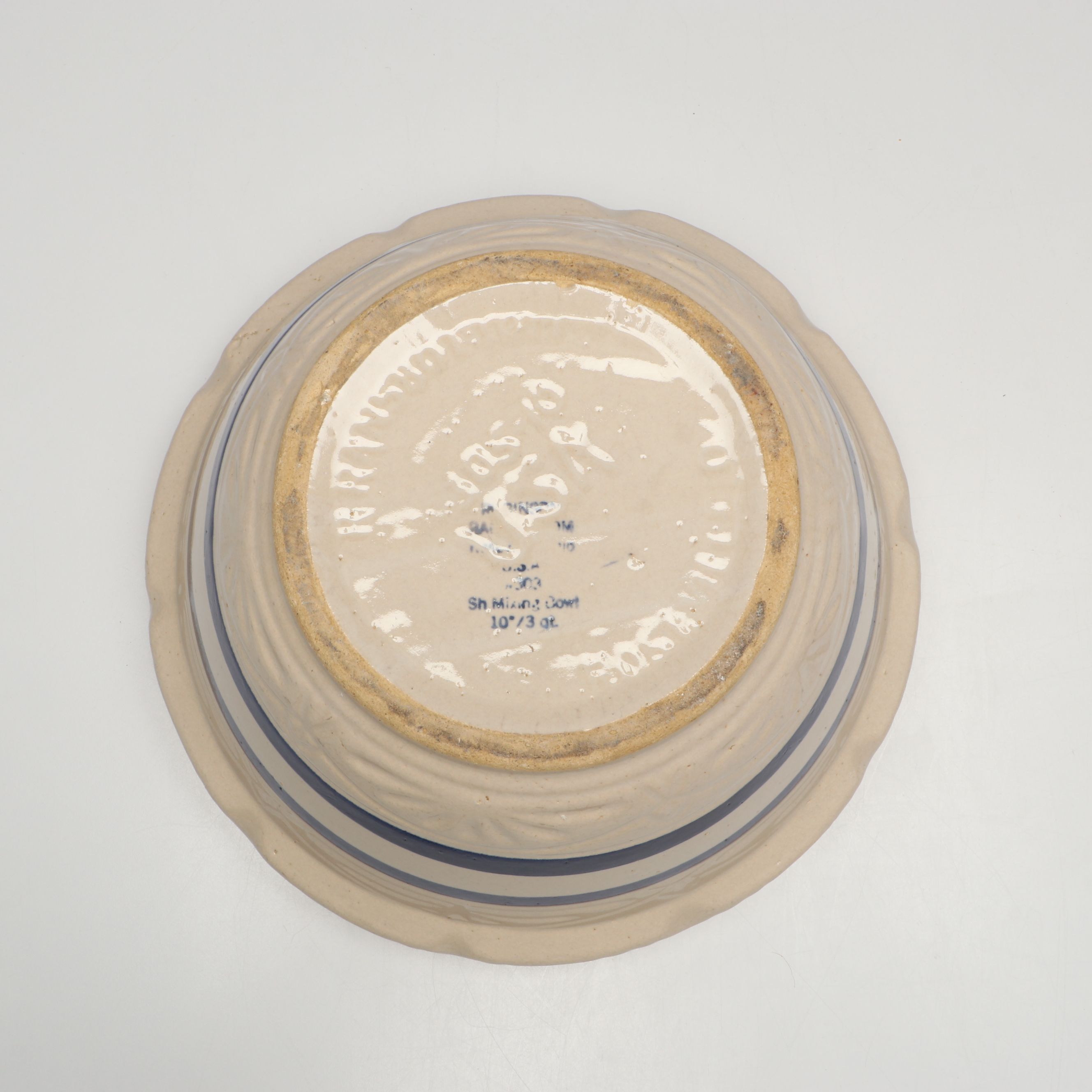 Robinson Ransbottom Cobalt Stoneware Mixing Bowls and Lidded Crock