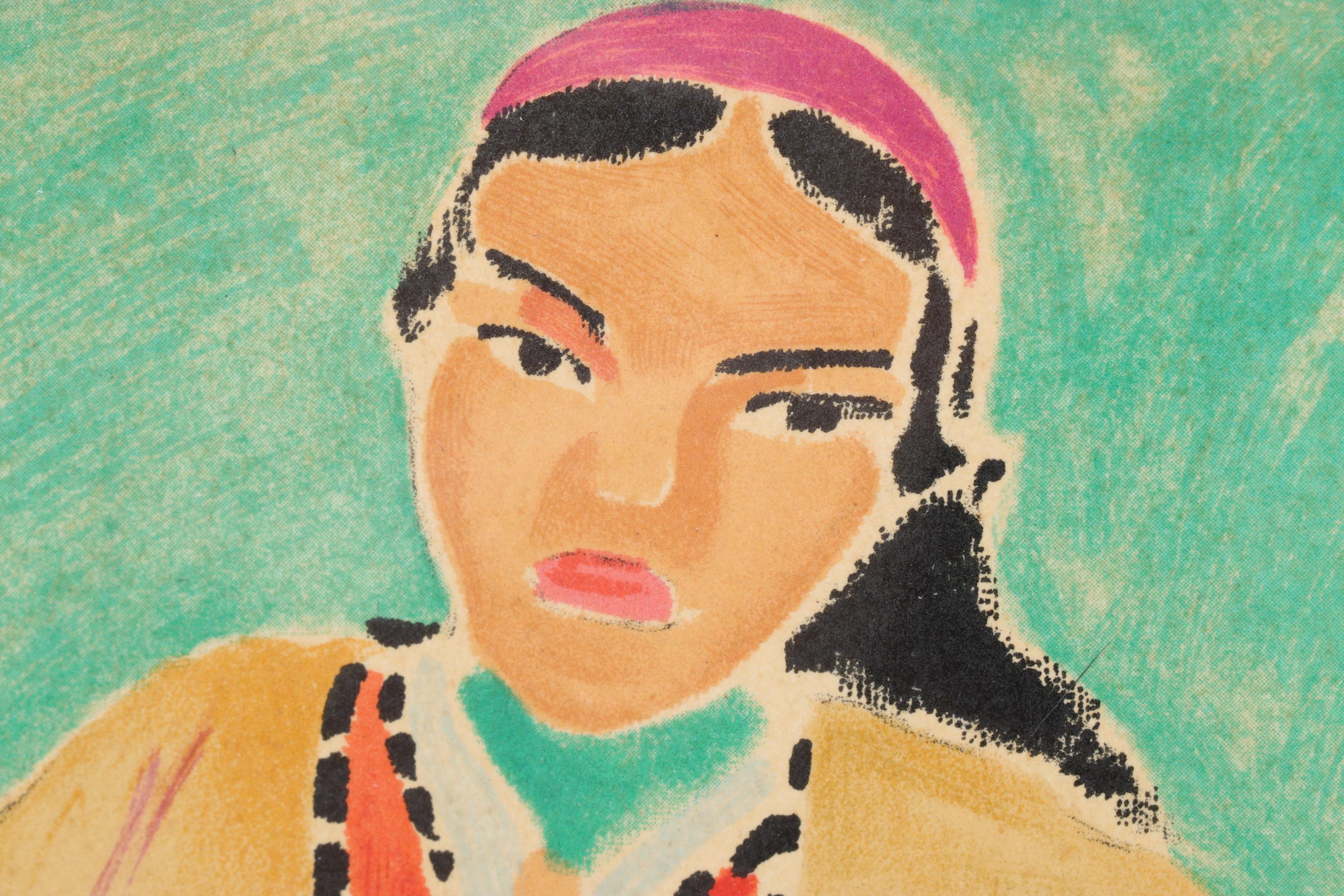 Henri Matisse Reproduction Portrait Color Lithograph "Zorah in Yellow"