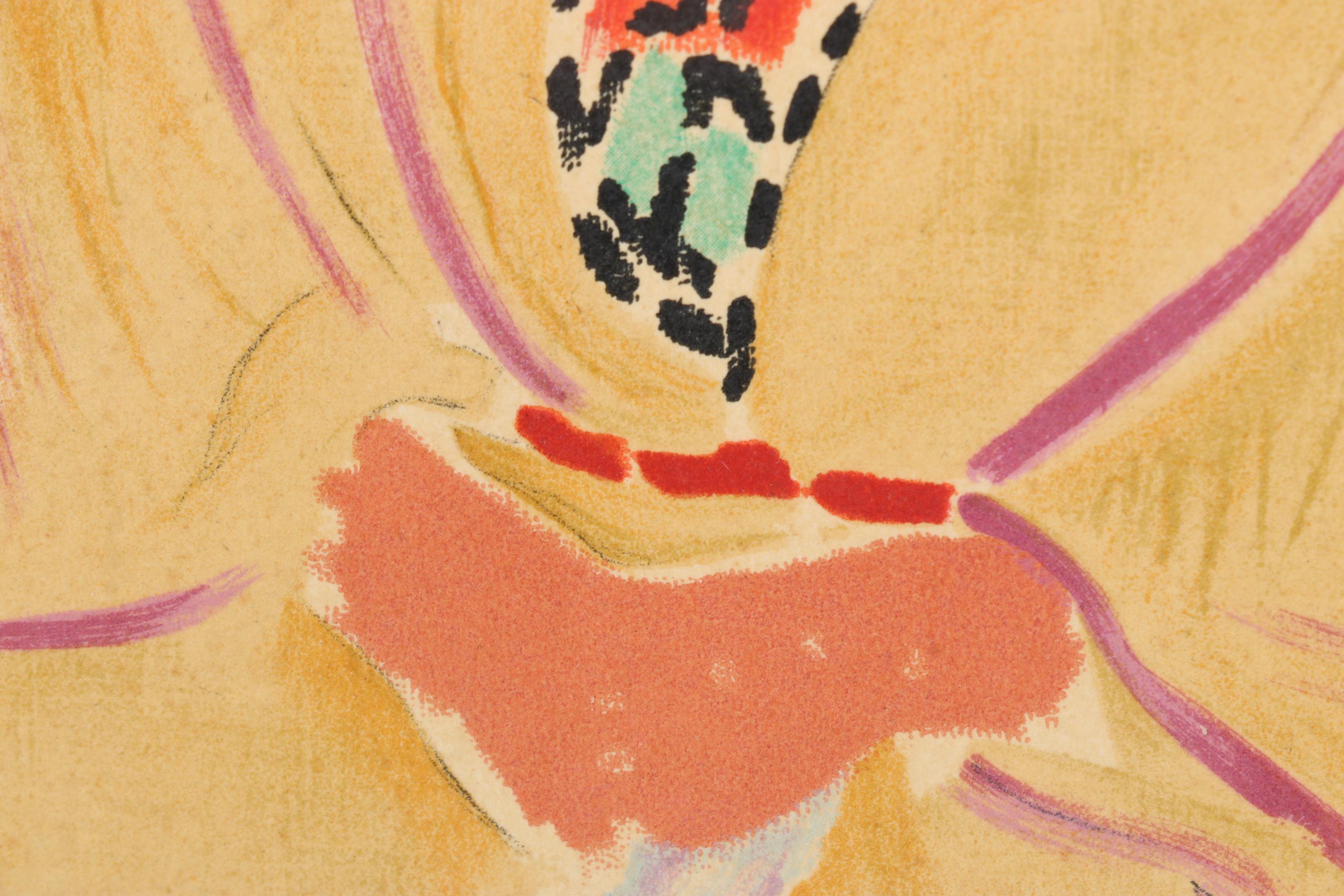 Henri Matisse Reproduction Portrait Color Lithograph "Zorah in Yellow"