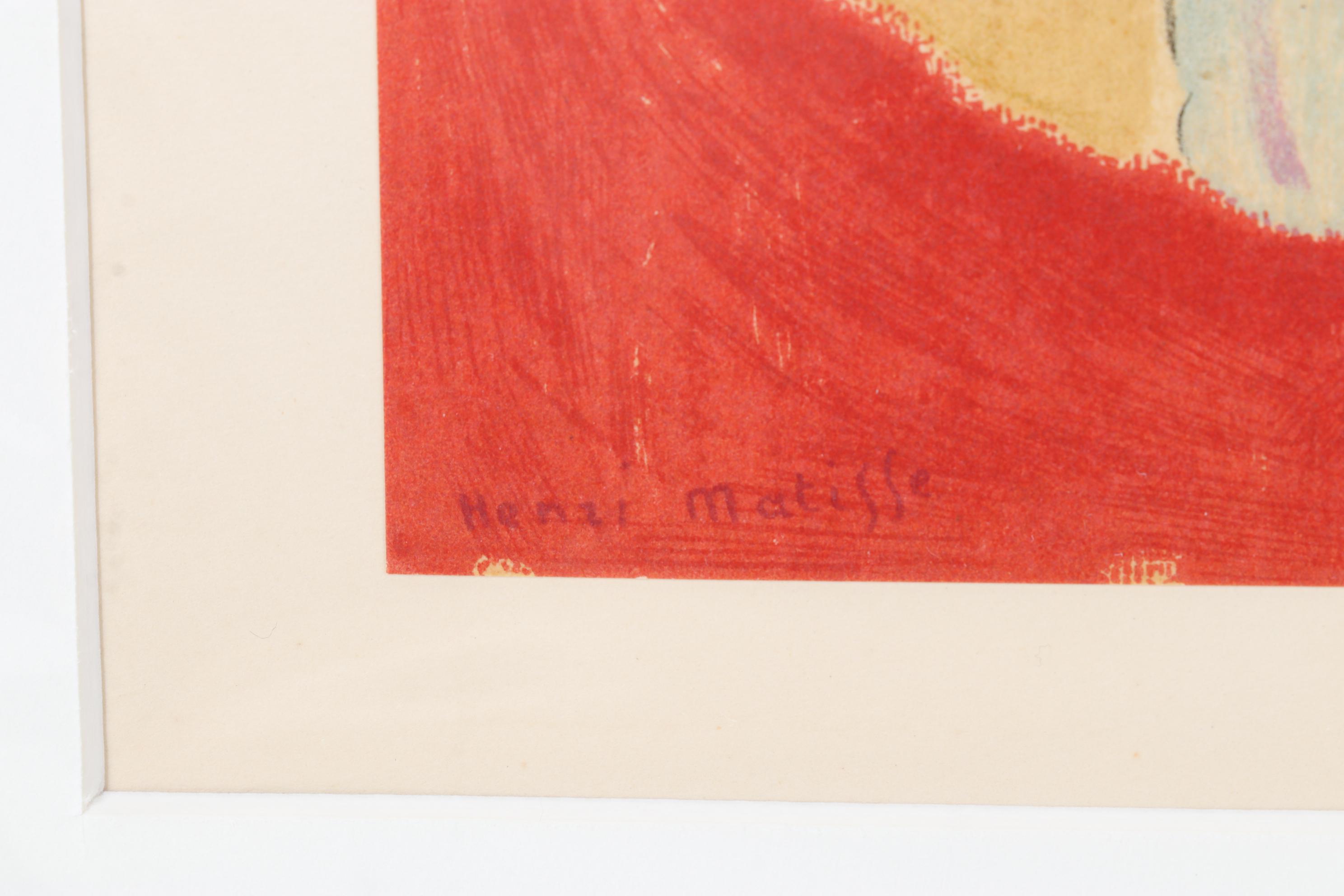 Henri Matisse Reproduction Portrait Color Lithograph "Zorah in Yellow"