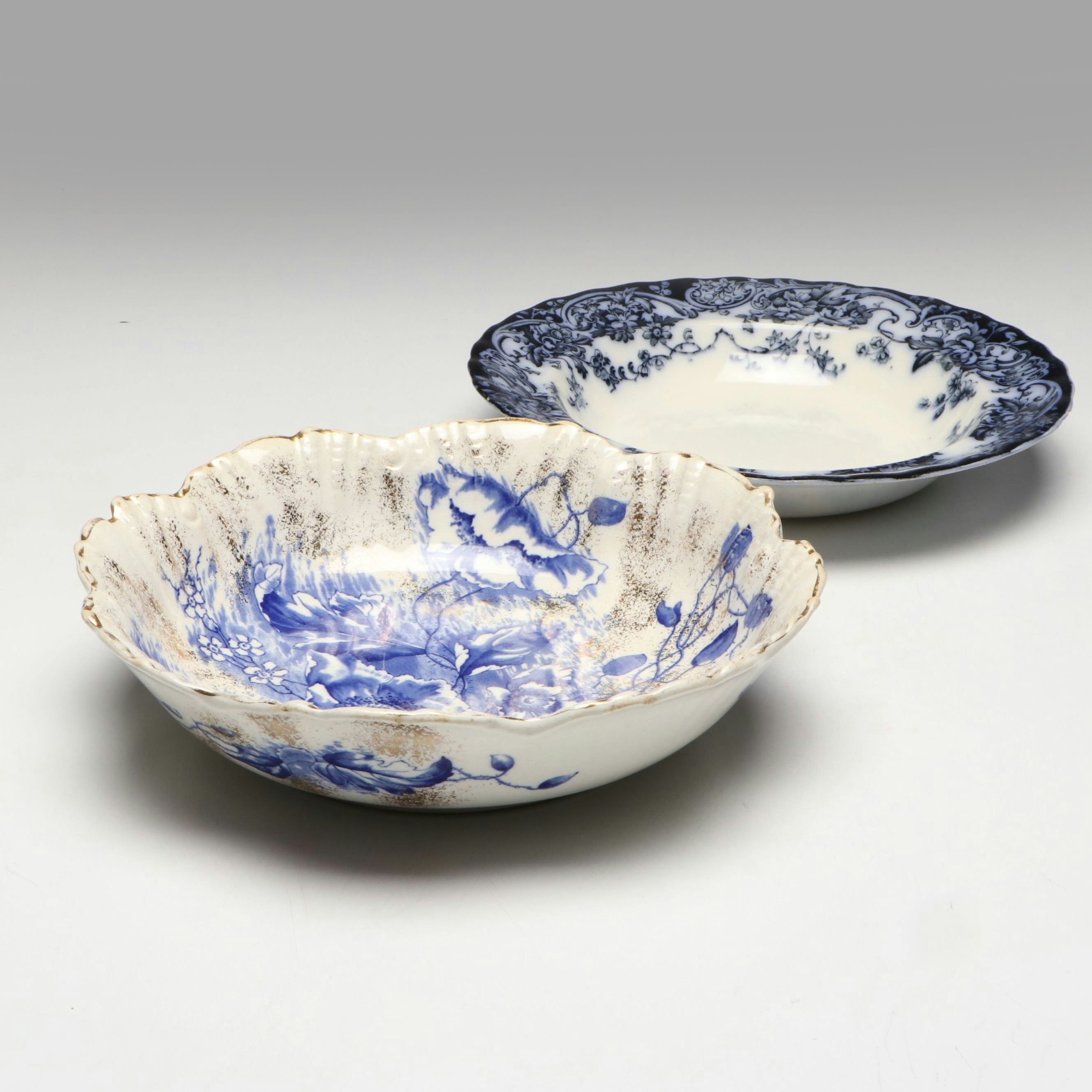 Dunn Bennett and Keeling & Co. English Earthenware Bowls, Late 19th Century