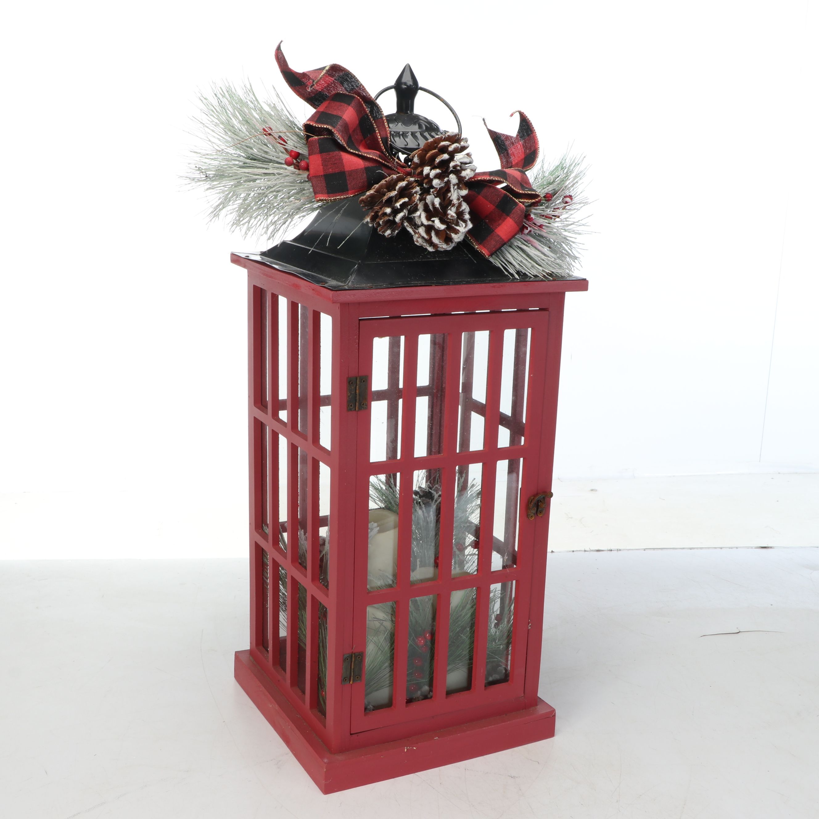 Cast Metal Reindeer Candelabra, Wooden Lantern, and More Winter Décor