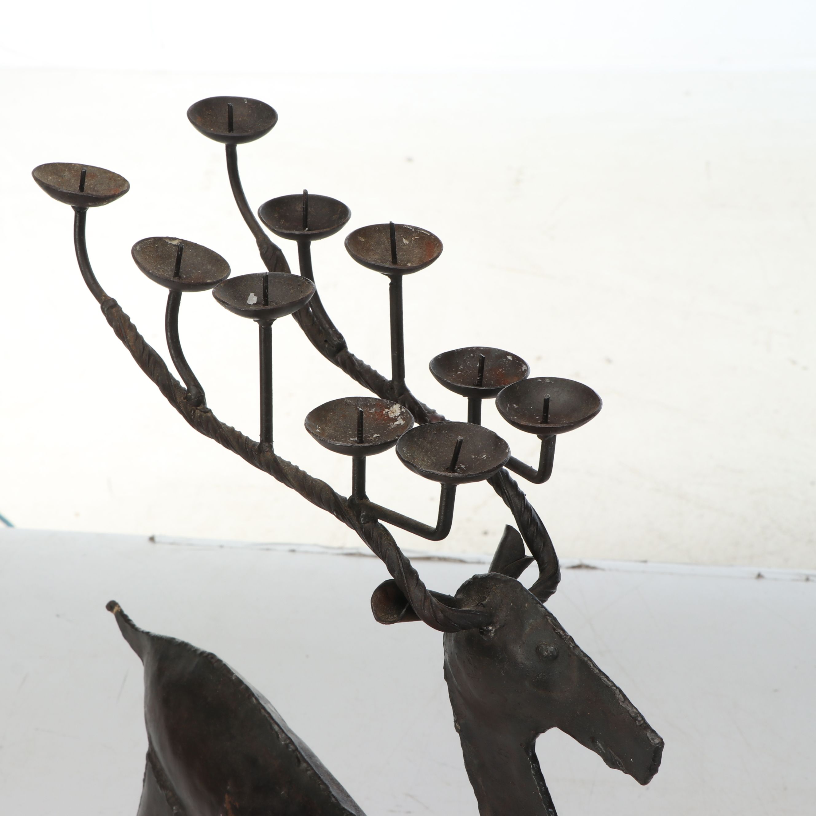 Cast Metal Reindeer Candelabra, Wooden Lantern, and More Winter Décor