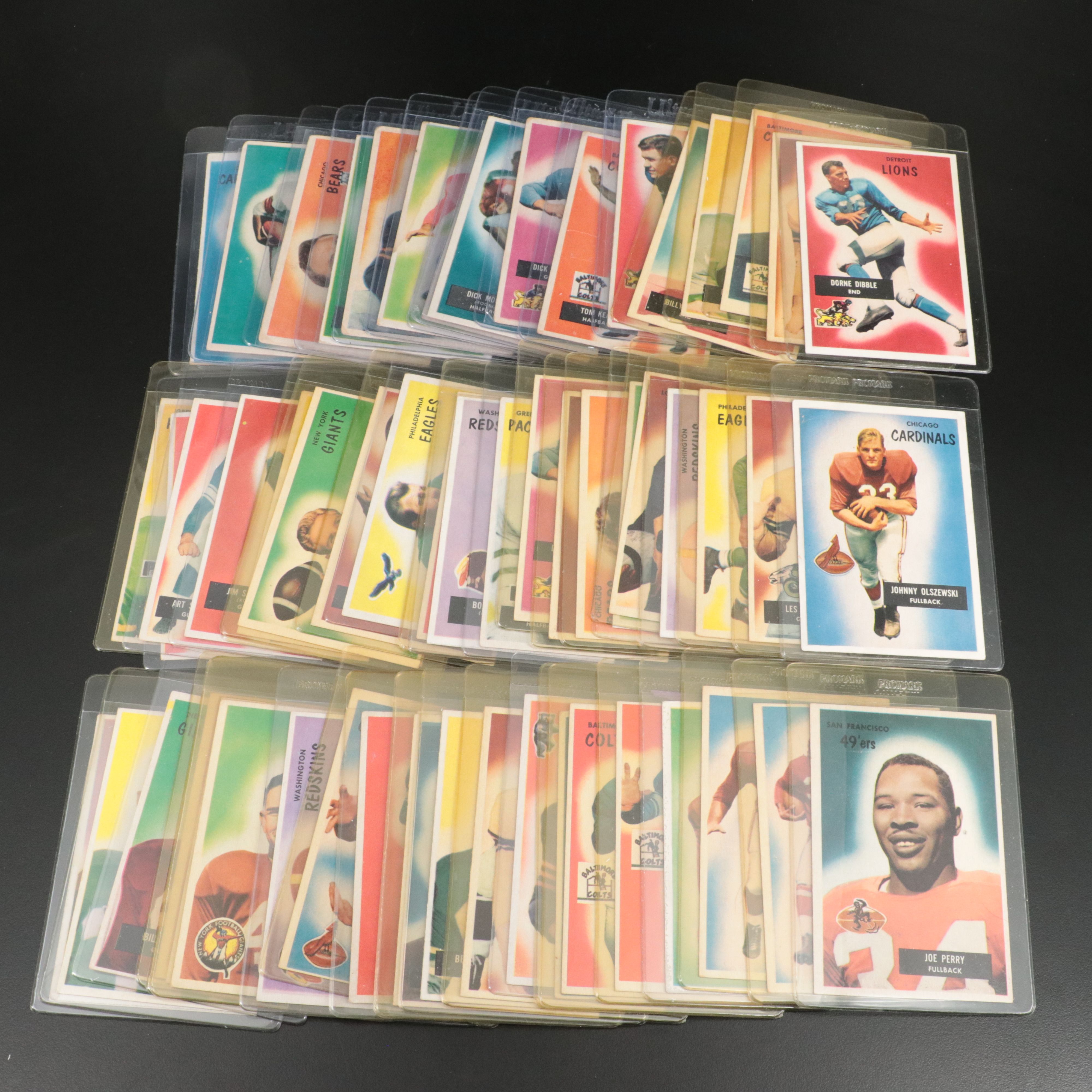 1955 Bowman Football Cards Featuring Ollie Matson, Joe Perry, and More