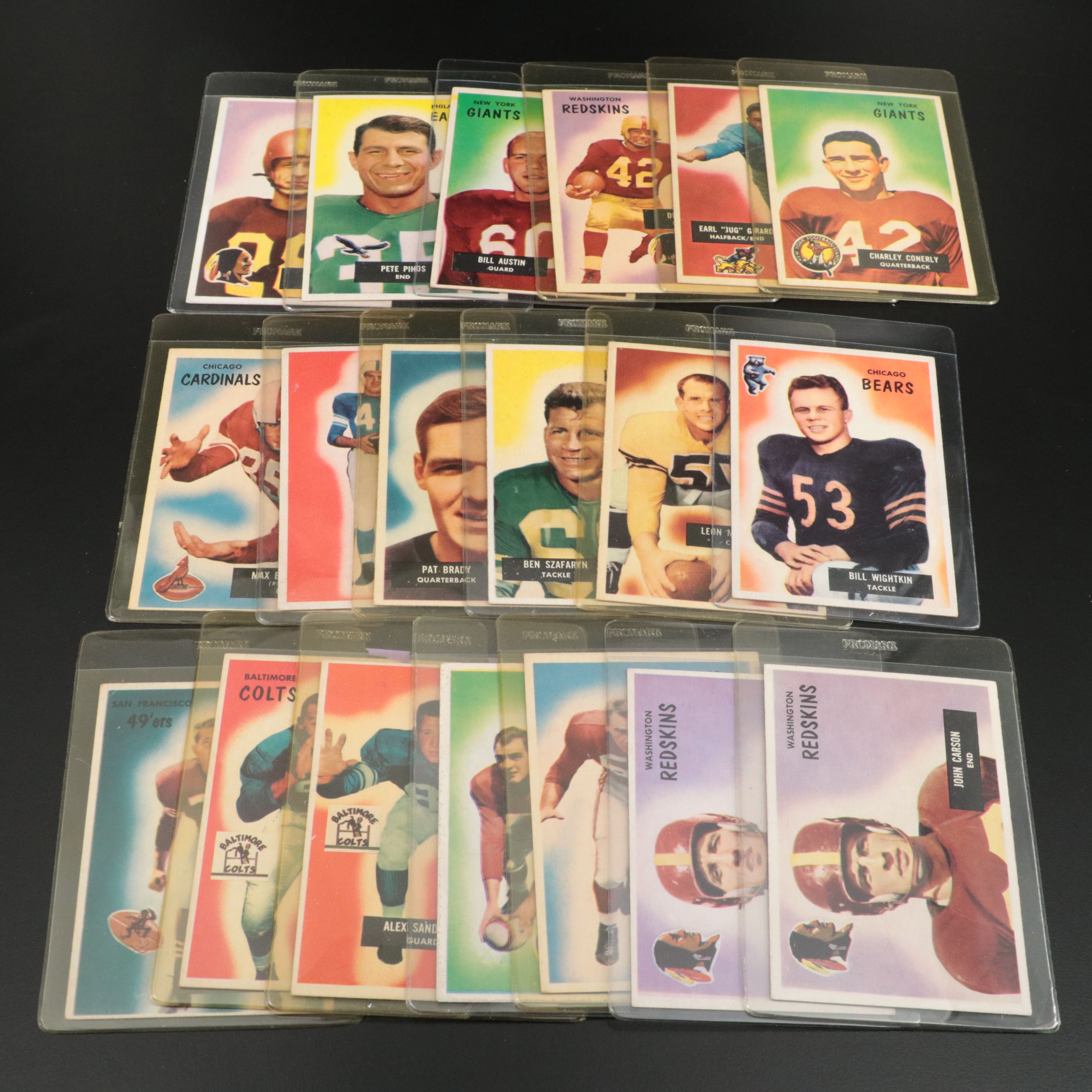 1955 Bowman Football Cards Featuring Ollie Matson, Joe Perry, and More