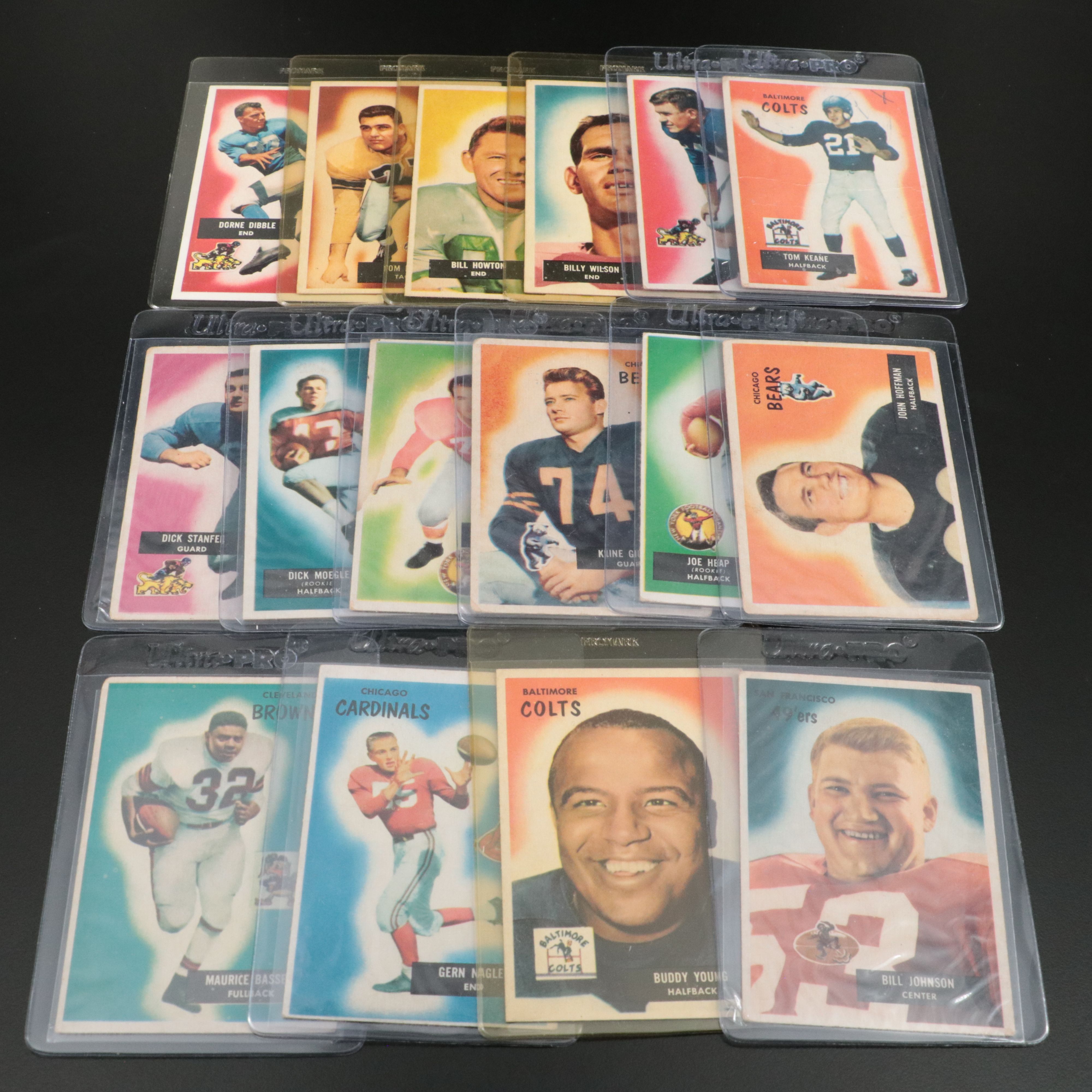 1955 Bowman Football Cards Featuring Ollie Matson, Joe Perry, and More