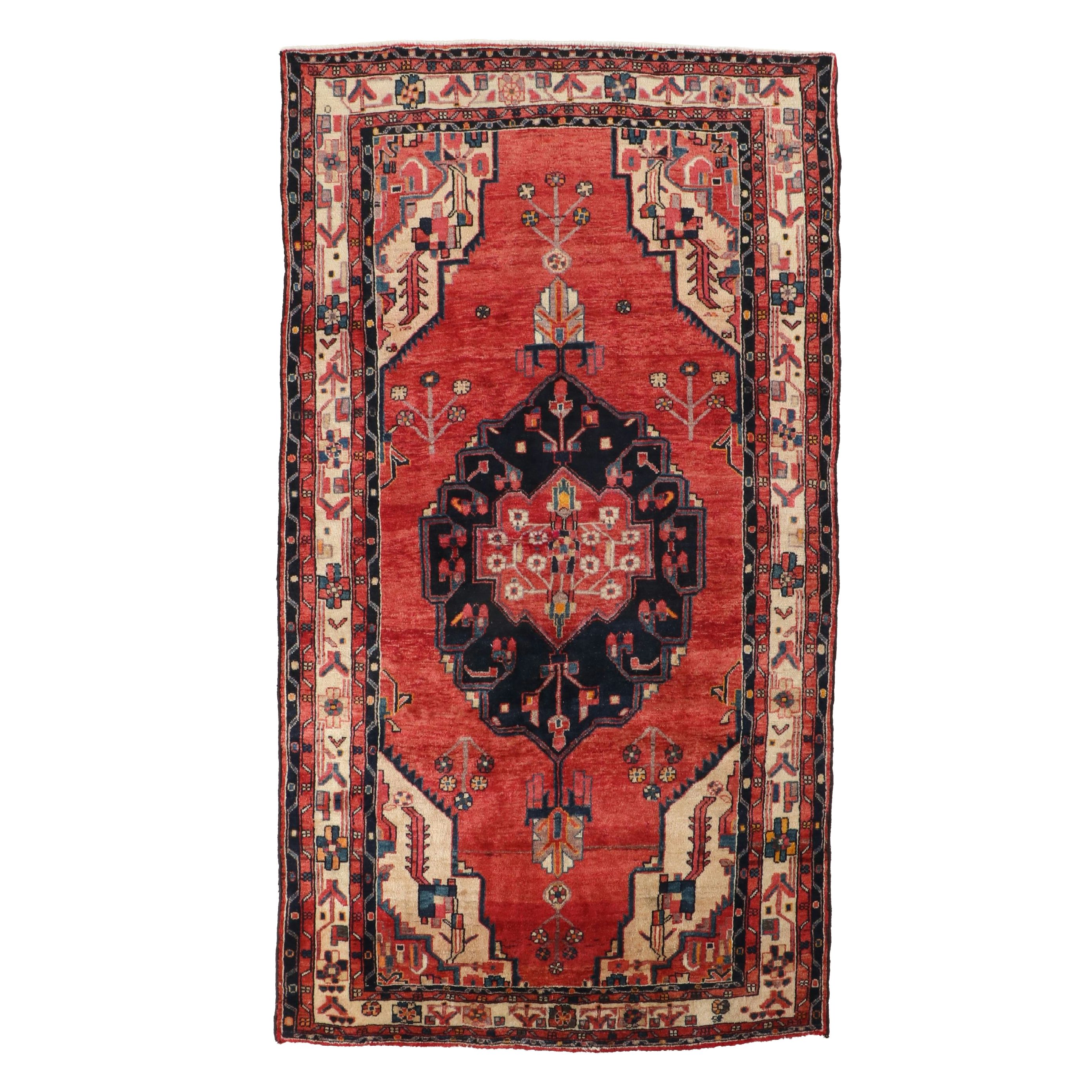 5'2 x 9'3 Hand-Knotted Persian Bakhshayesh Area Rug