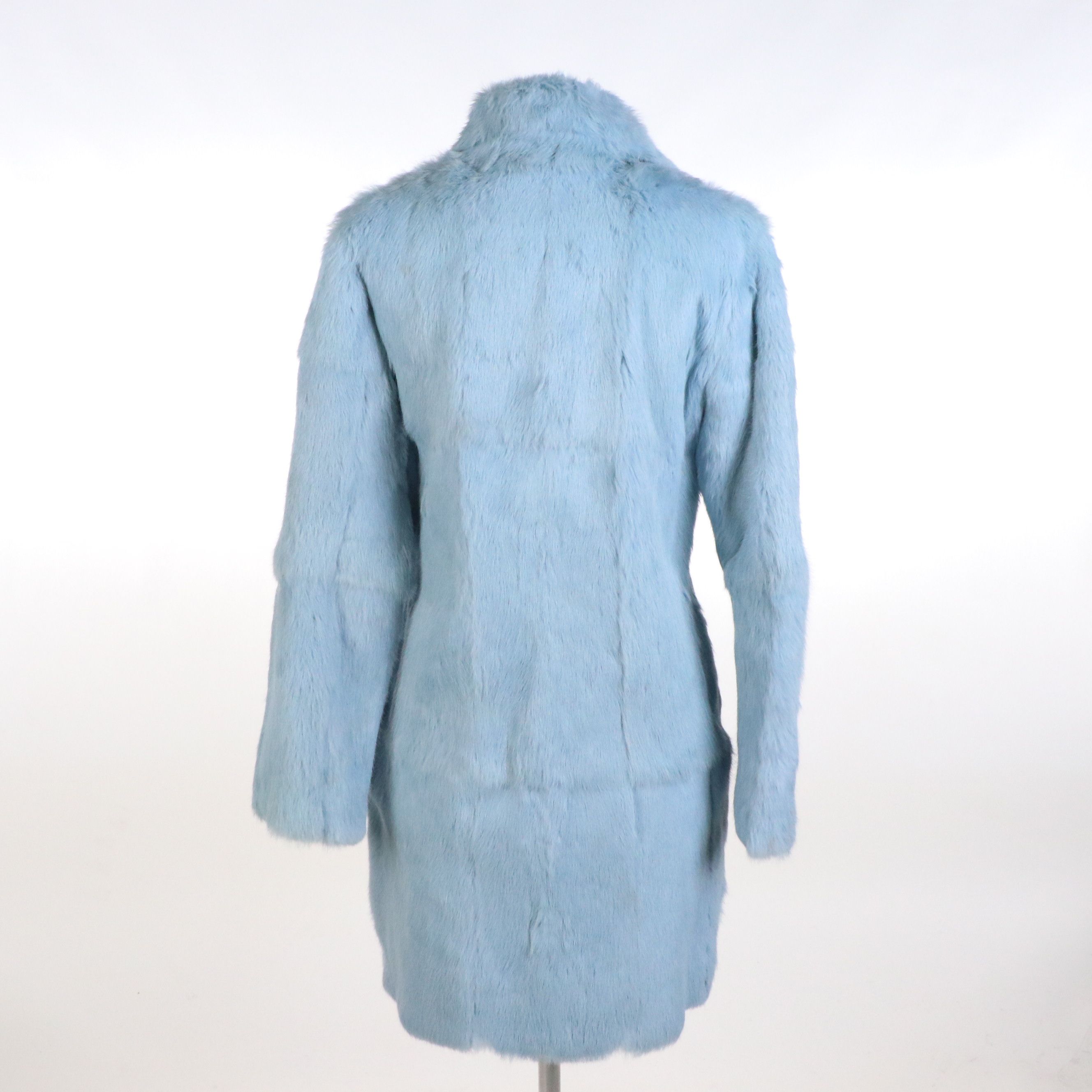 Blue Rabbit Fur Mid-Length Jacket by 5/48