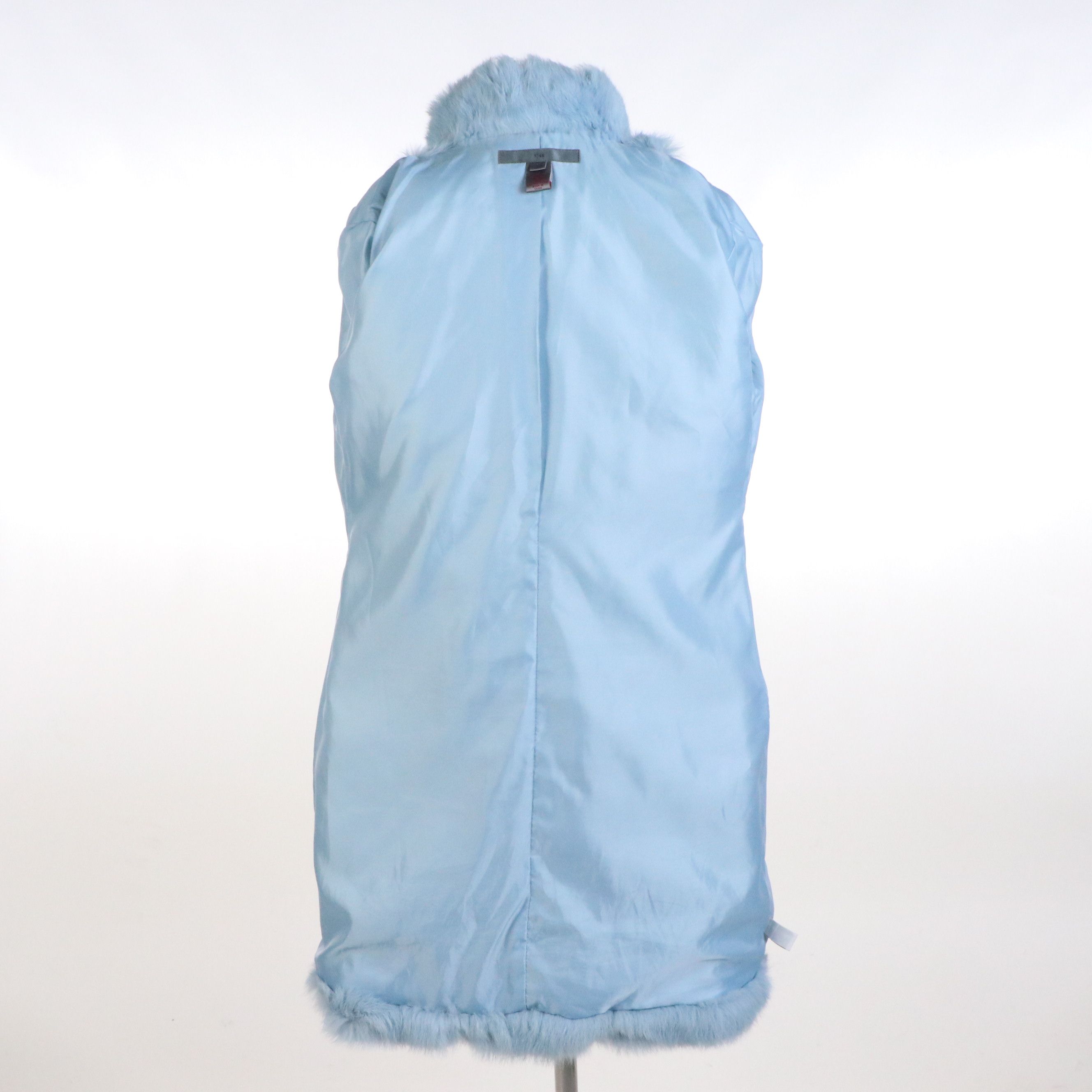 Blue Rabbit Fur Mid-Length Jacket by 5/48